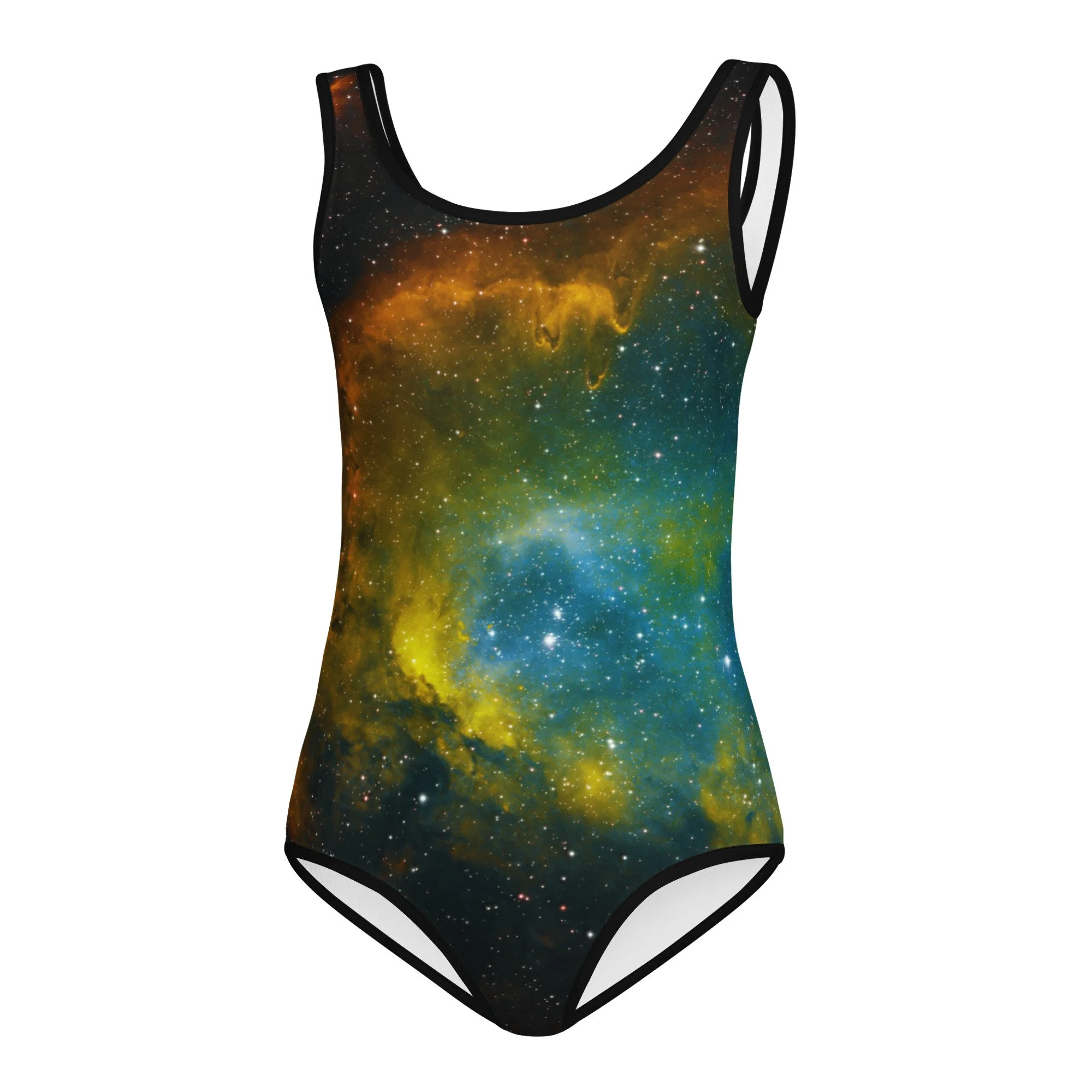Soul Nebula printed on kids' one-piece swimsuit — High Space Man