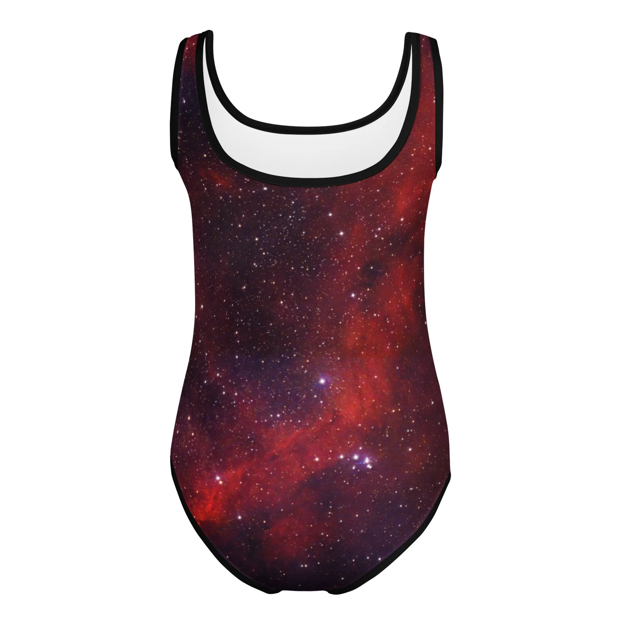 Heart Nebula printed on kids' one-piece swimsuit — High Space Man