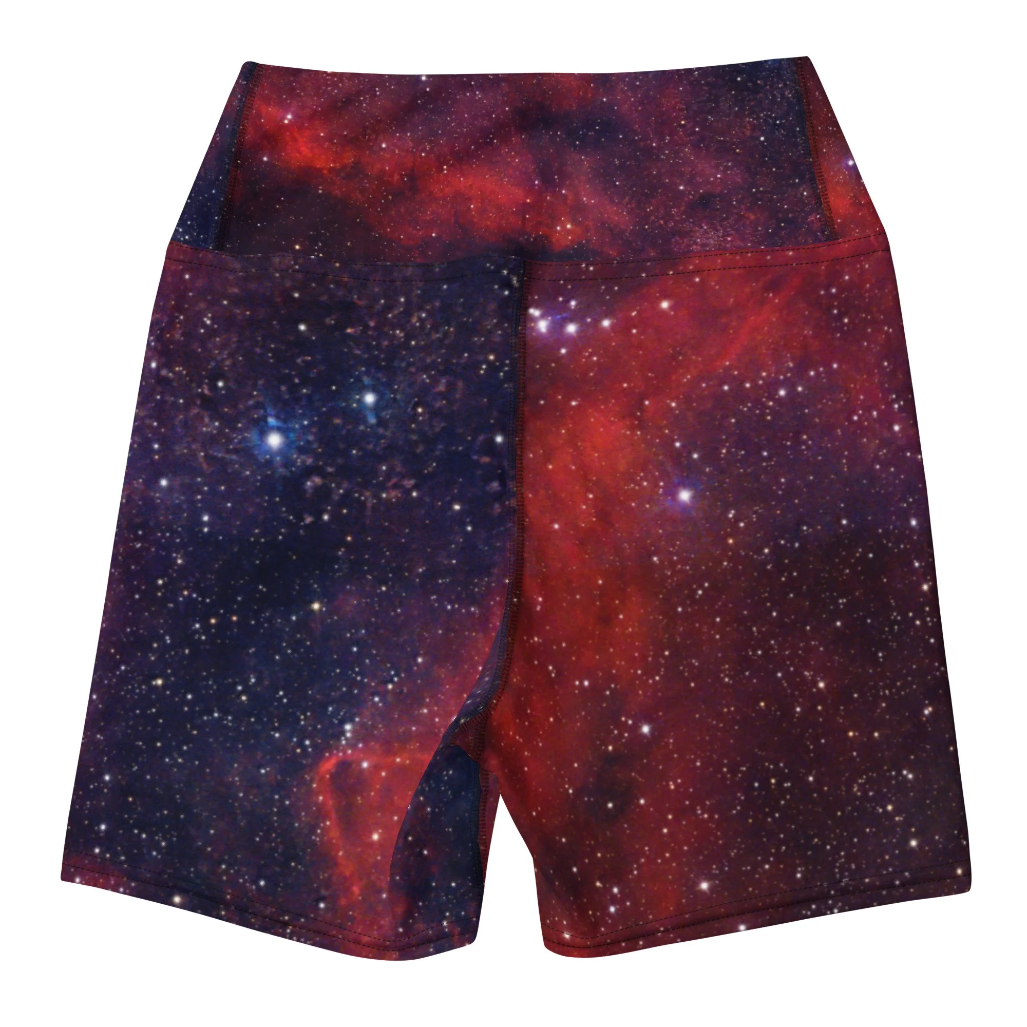 Heart Nebula printed on women's yoga shorts — High Space Man