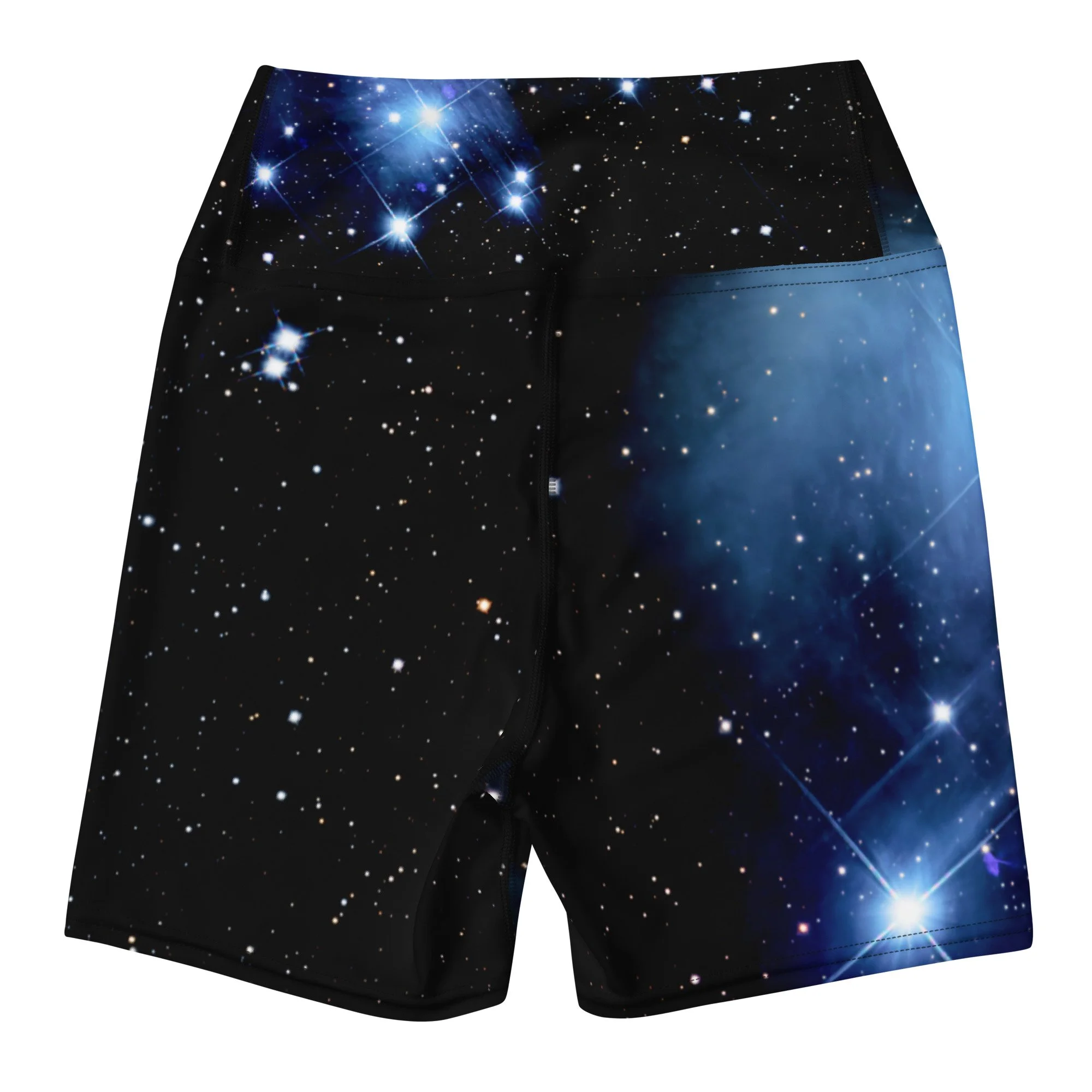 Pleiades star cluster printed on women's yoga shorts — High Space Man