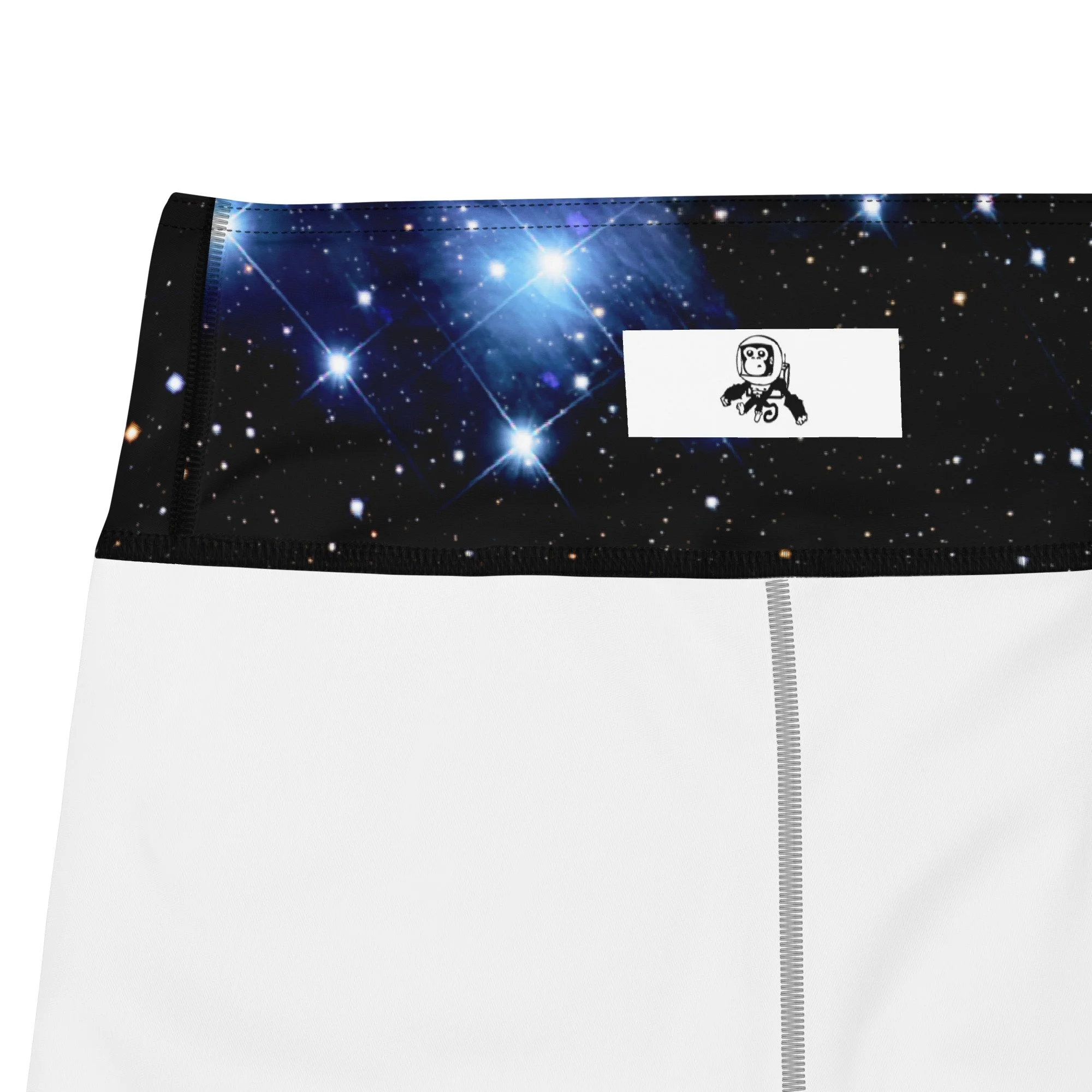 Pleiades star cluster printed on women's yoga shorts — High Space Man