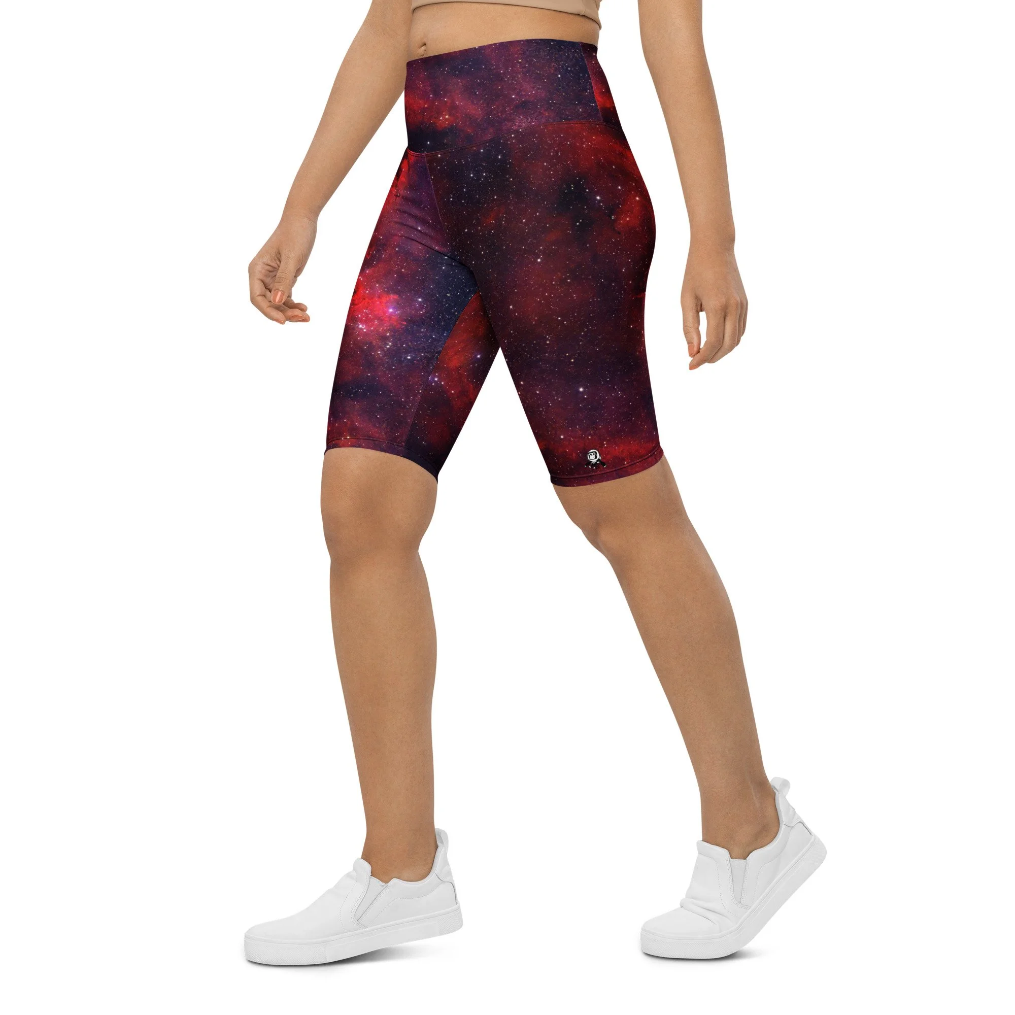 Heart Nebula printed on women's biker shorts — High Space Man