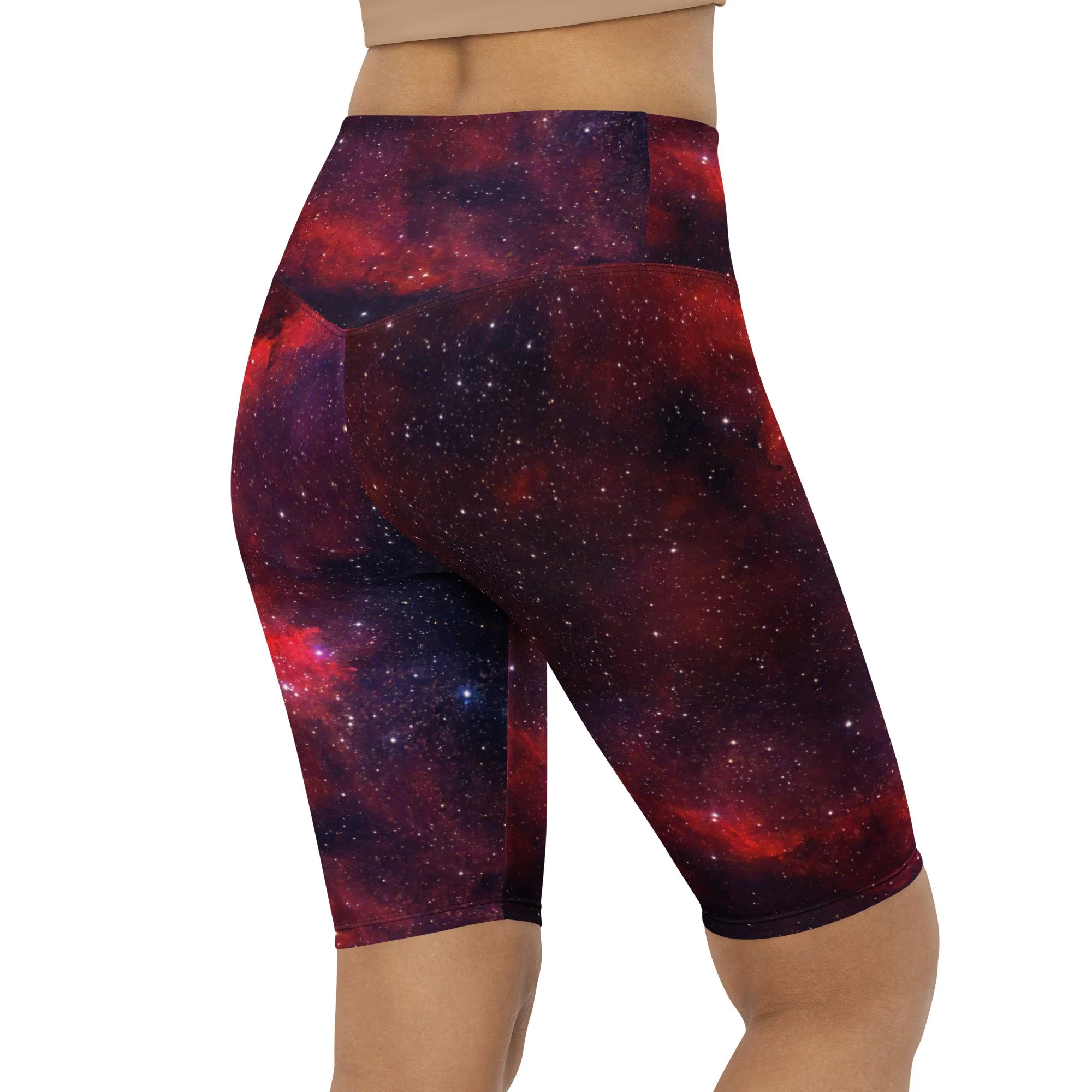 Heart Nebula printed on women's biker shorts — High Space Man