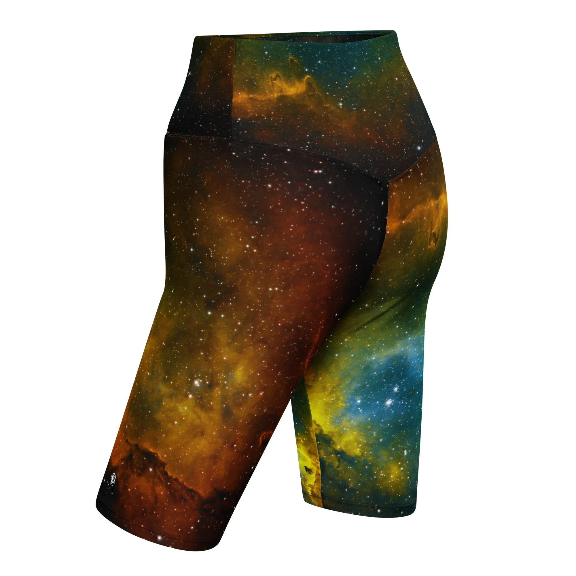 Soul Nebula printed on women's biker shorts — High Space Man