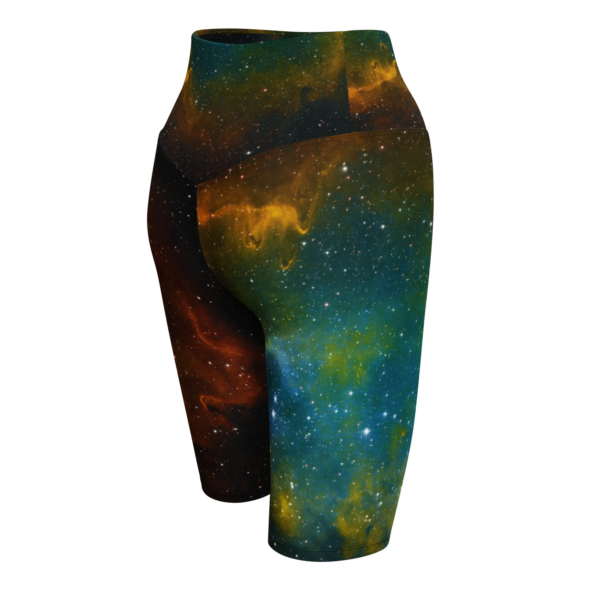 Soul Nebula printed on women's biker shorts — High Space Man