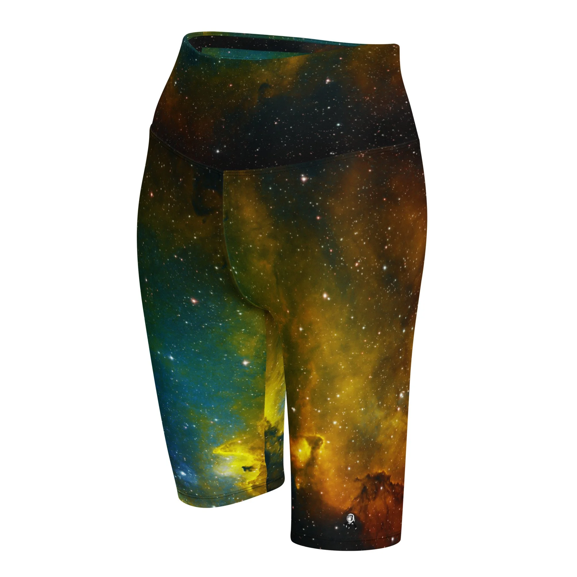 Soul Nebula printed on women's biker shorts — High Space Man