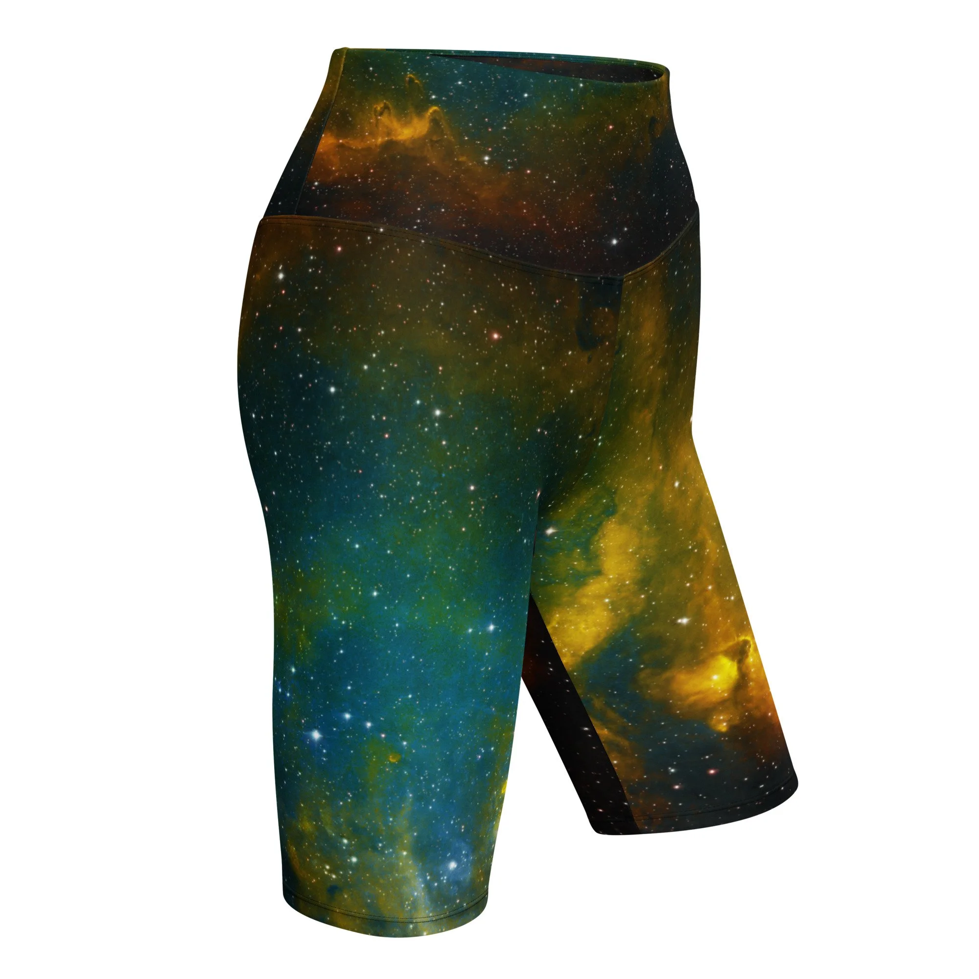 Soul Nebula printed on women's biker shorts — High Space Man