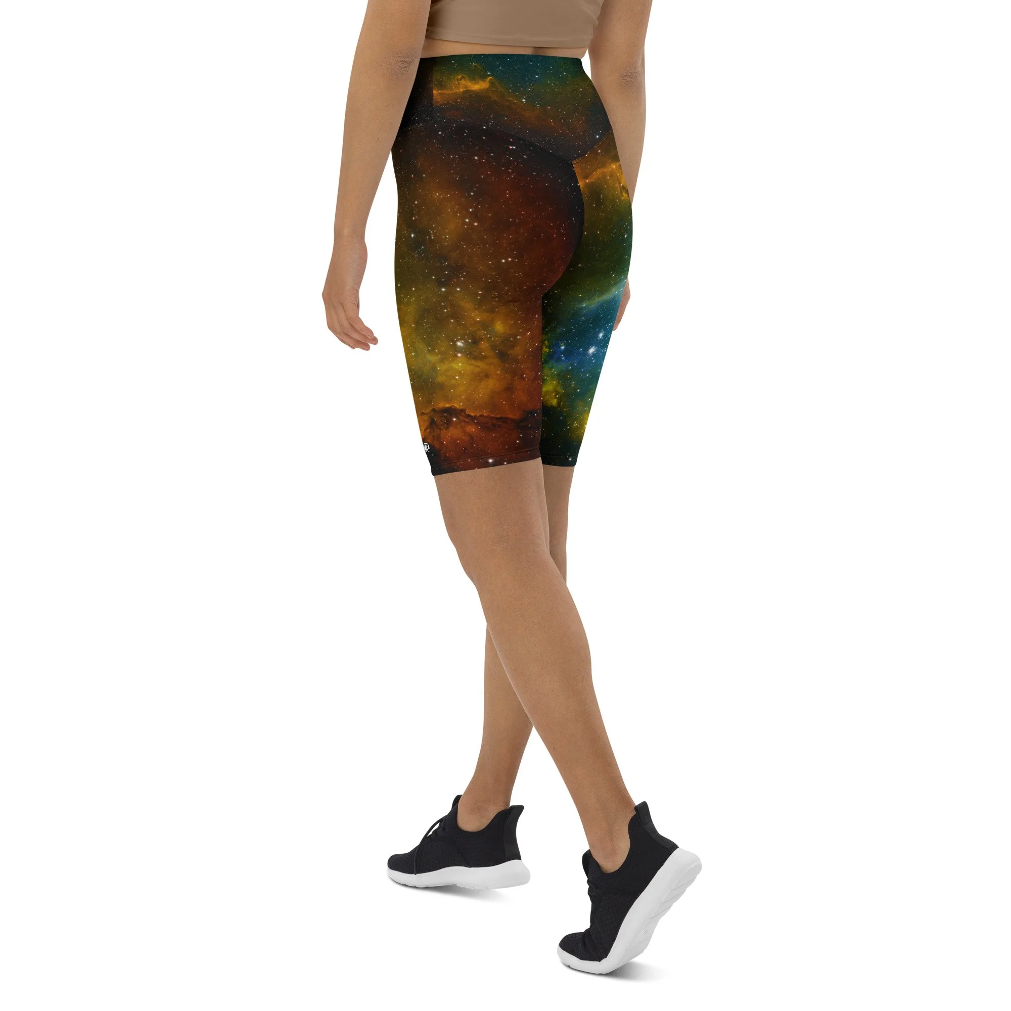 Soul Nebula printed on women's biker shorts — High Space Man