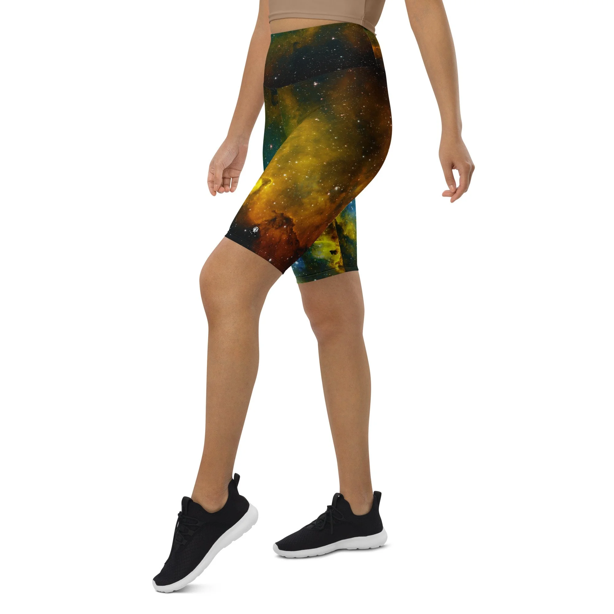 Soul Nebula printed on women's biker shorts — High Space Man