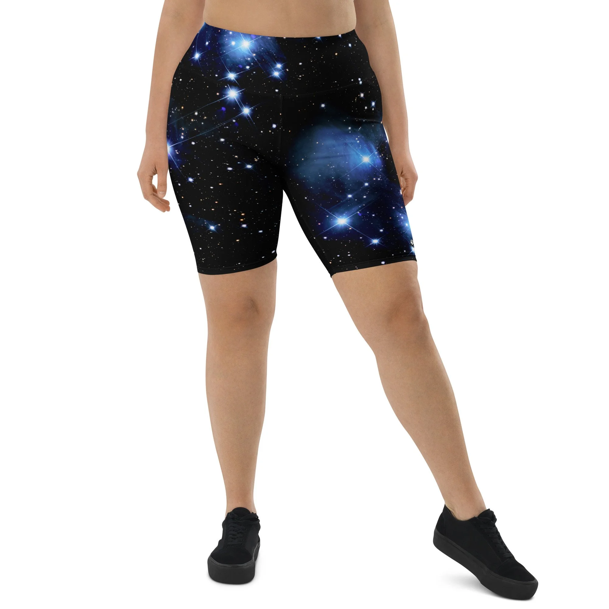 Pleiades star cluster printed on women's biker shorts — High Space Man