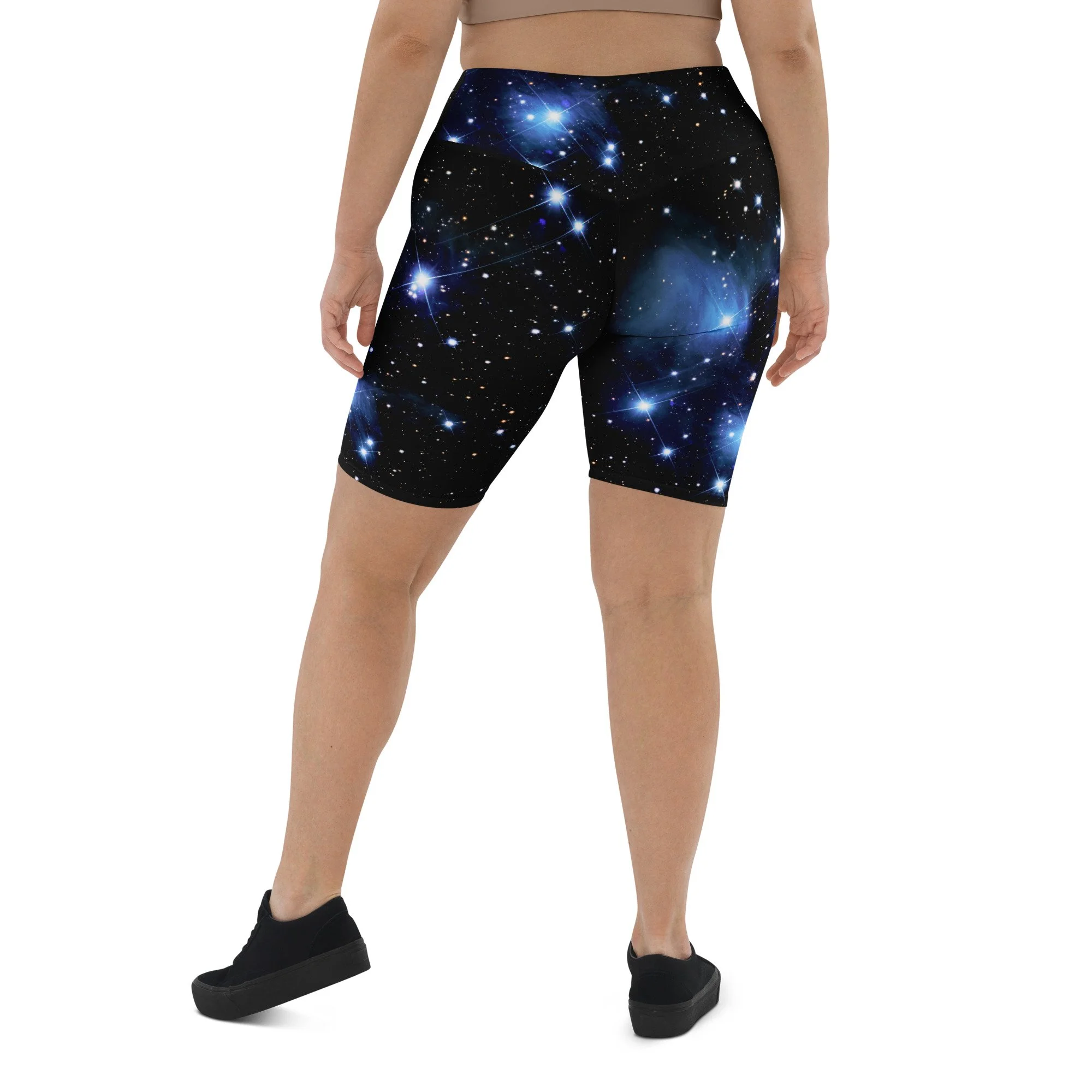 Pleiades star cluster printed on women's biker shorts — High Space Man