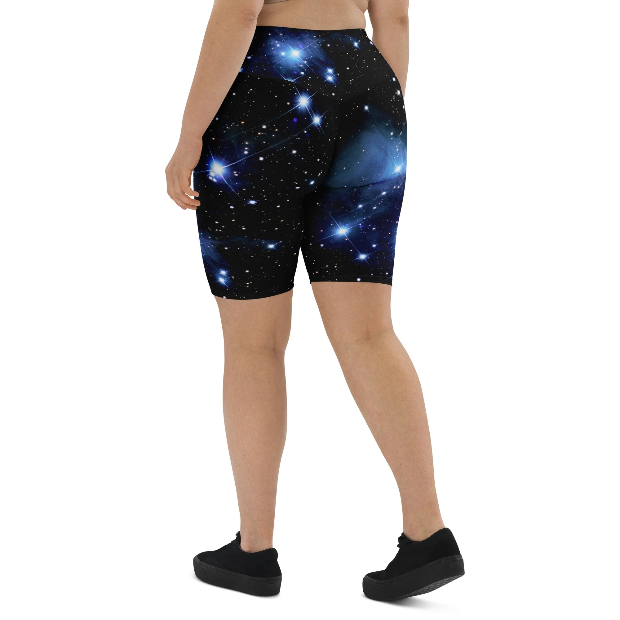 Pleiades star cluster printed on women's biker shorts — High Space Man