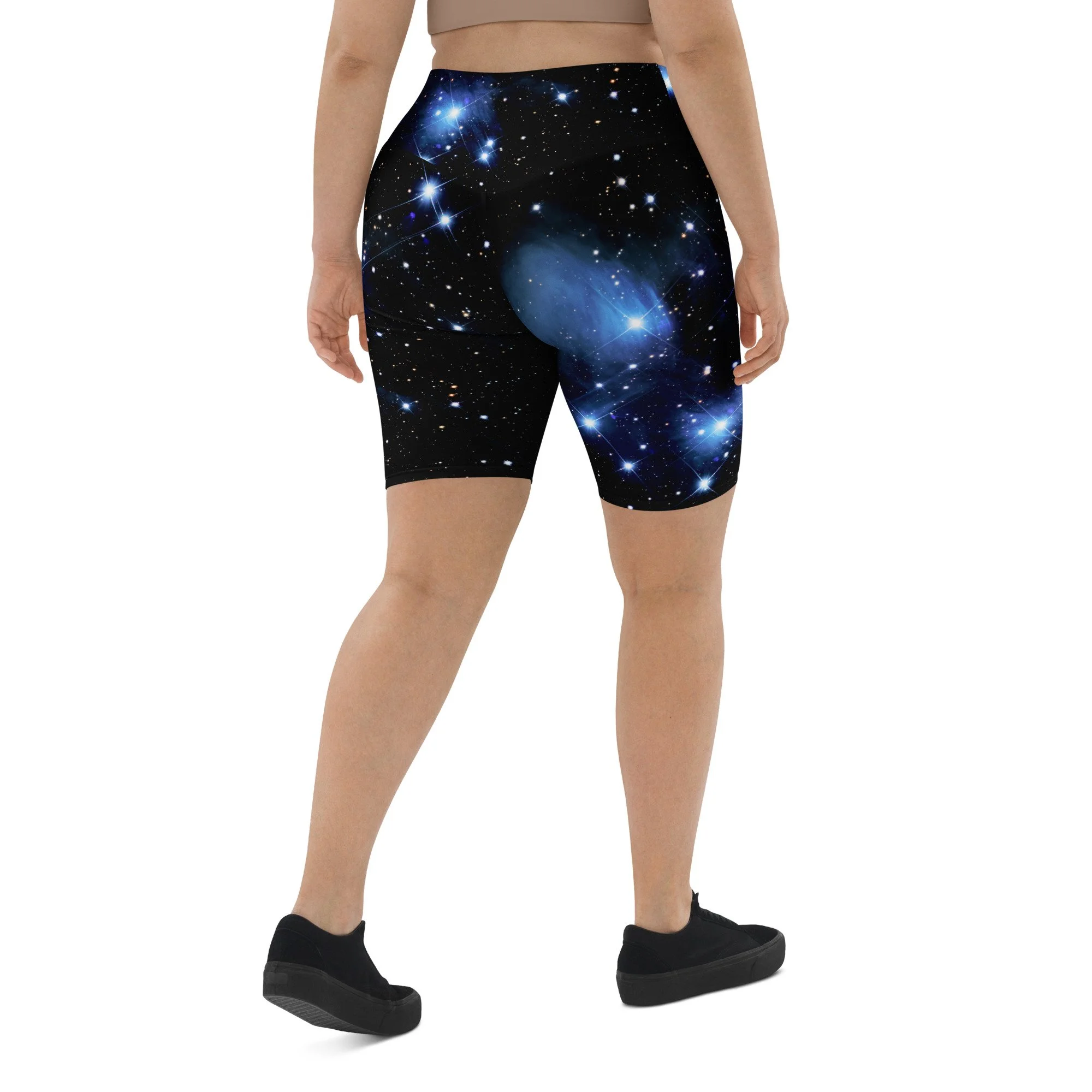 Pleiades star cluster printed on women's biker shorts — High Space Man