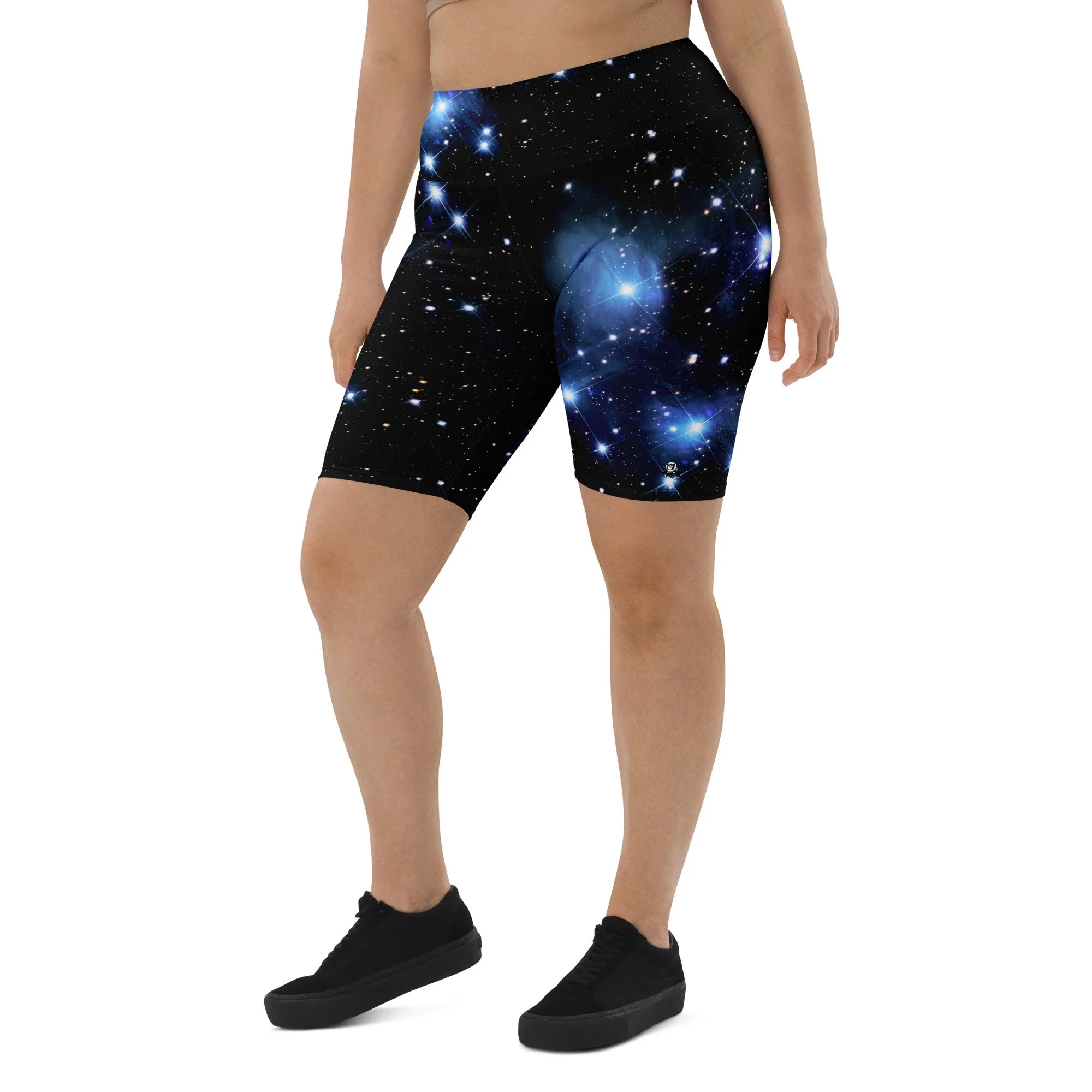 Pleiades star cluster printed on women's biker shorts — High Space Man