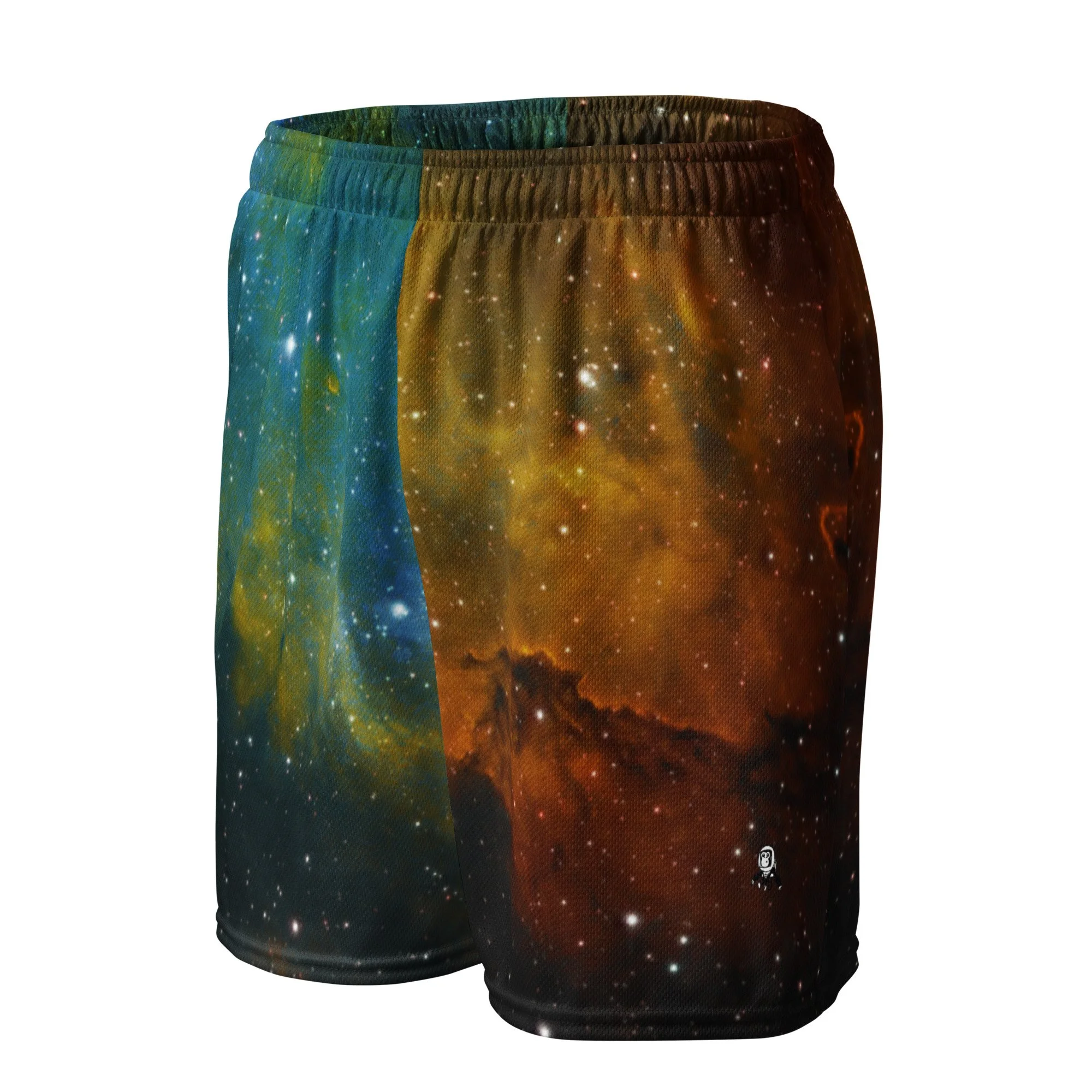 Soul Nebula printed on unisex mesh shorts — High Space Man