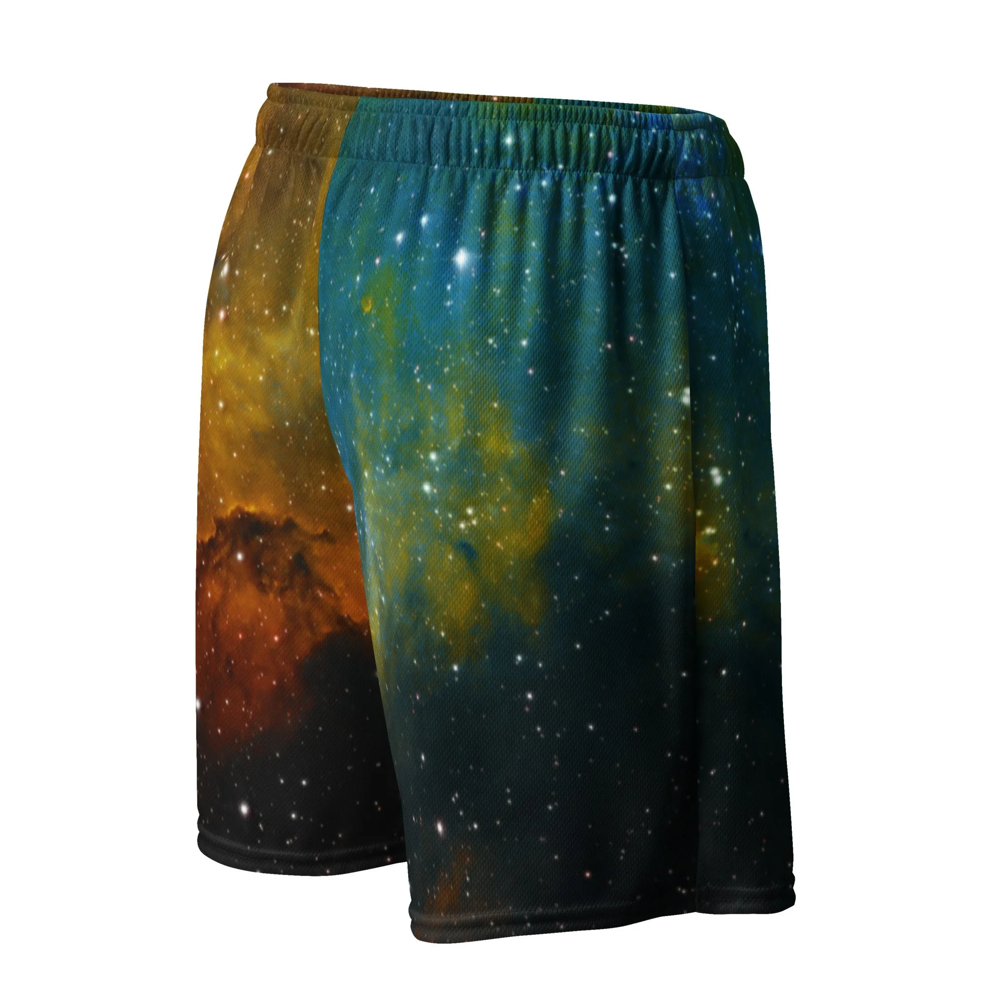 Soul Nebula printed on unisex mesh shorts — High Space Man
