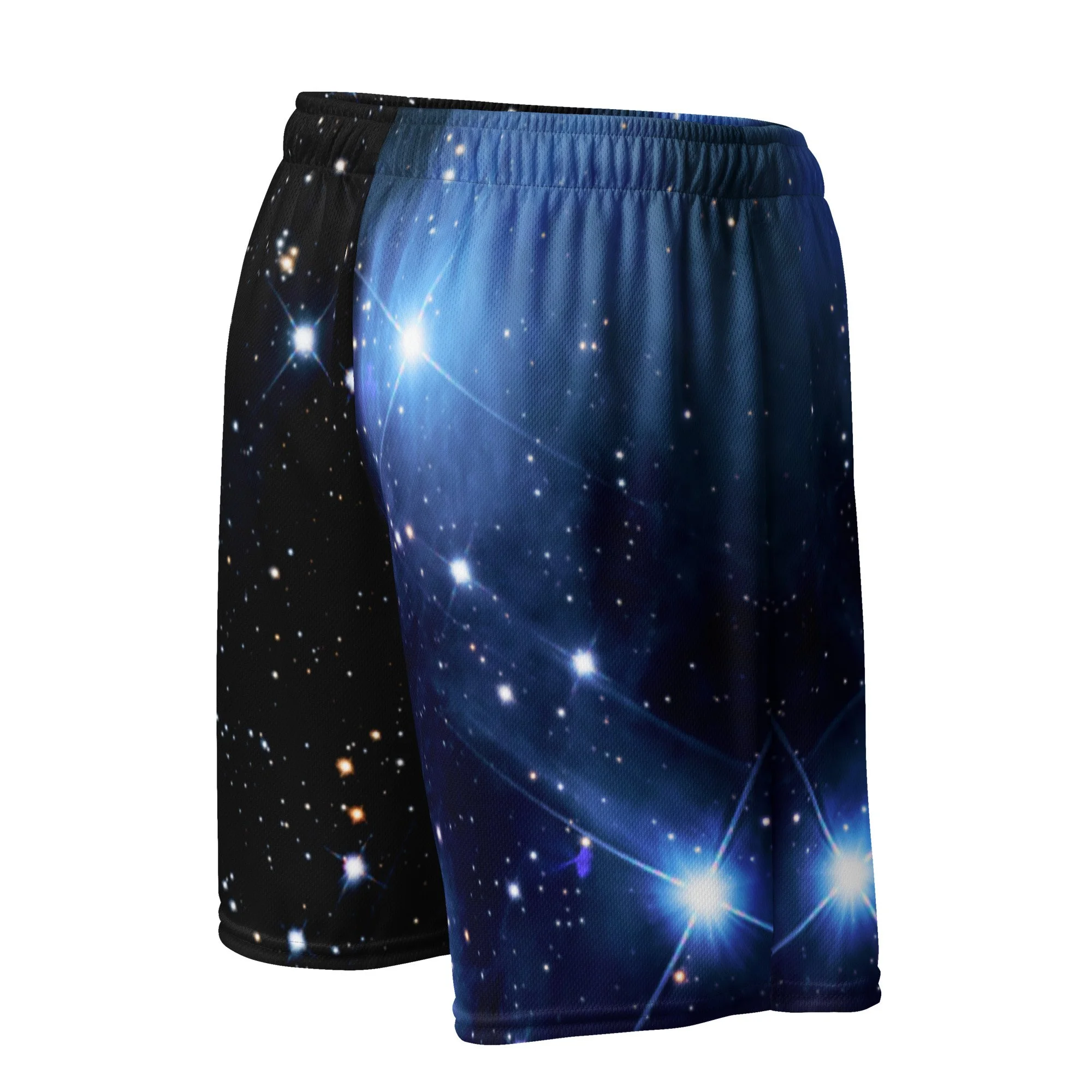Pleiades star cluster printed on unisex mesh shorts — High Space Man