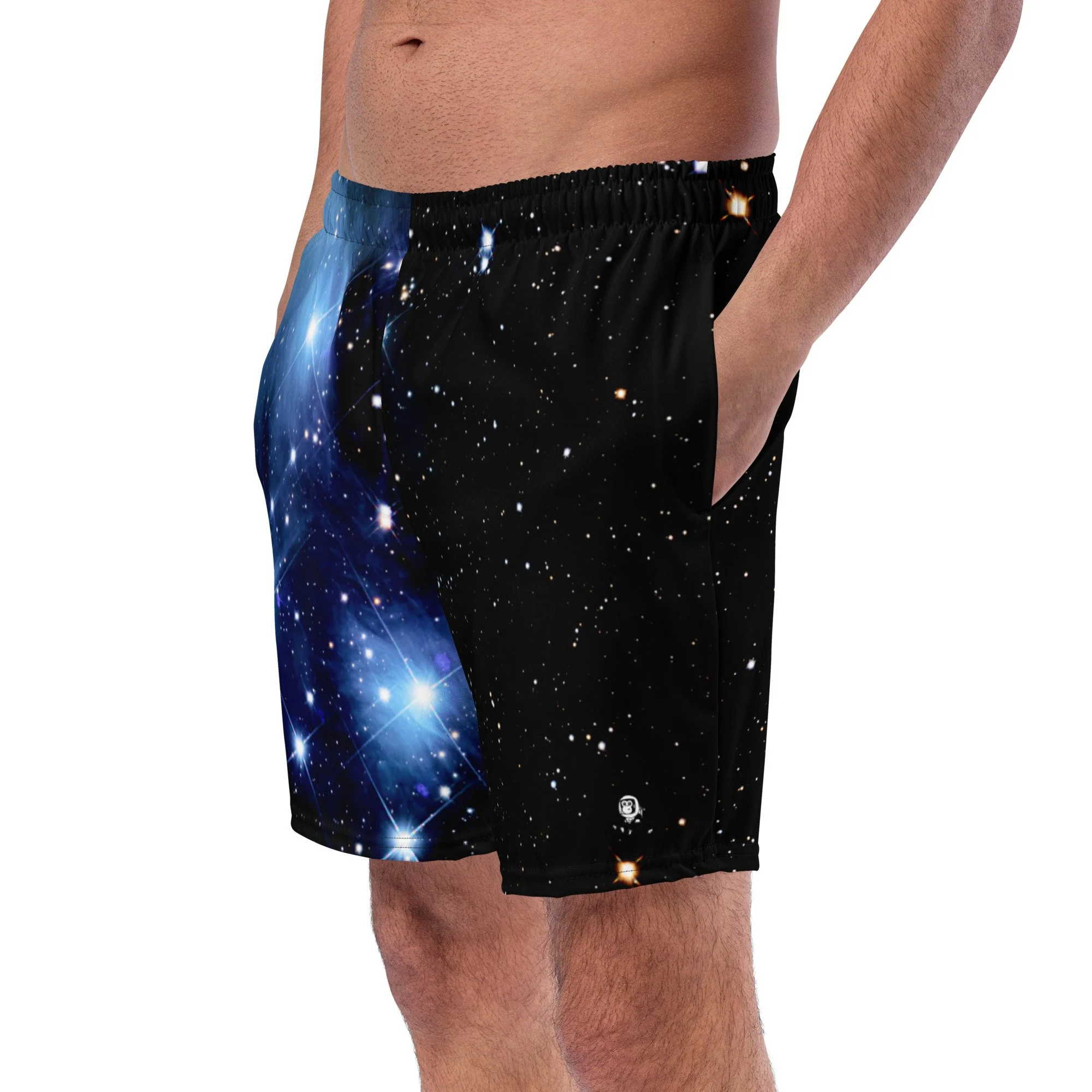 Pleiades star cluster printed on men's swim trunks — High Space Man