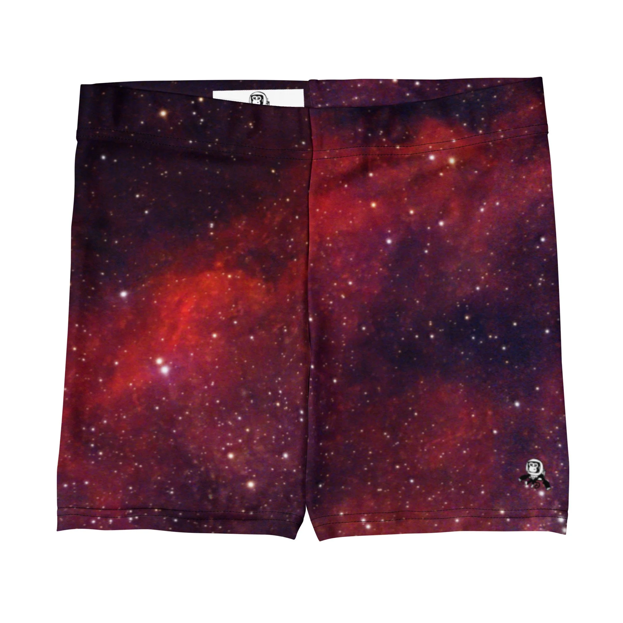 Heart Nebula printed on women's short tights — High Space Man