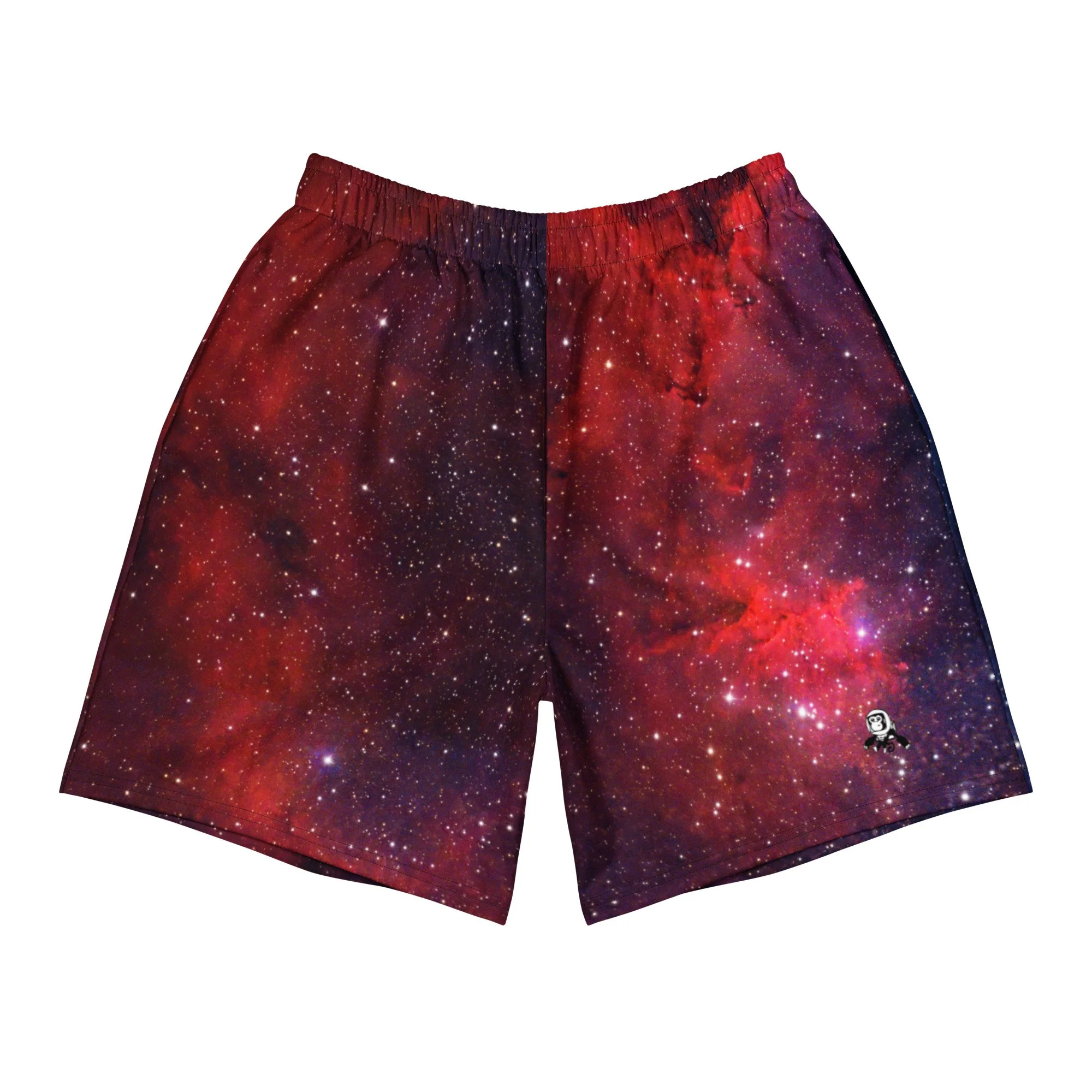 Heart Nebula printed on unisex 6 inch inseam athletic shorts — High Space Man