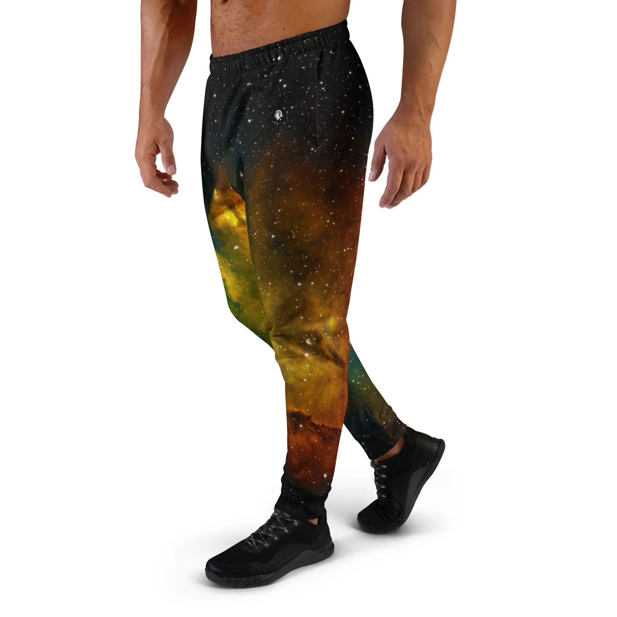 Soul Nebula printed on men's recycled joggers — High Space Man