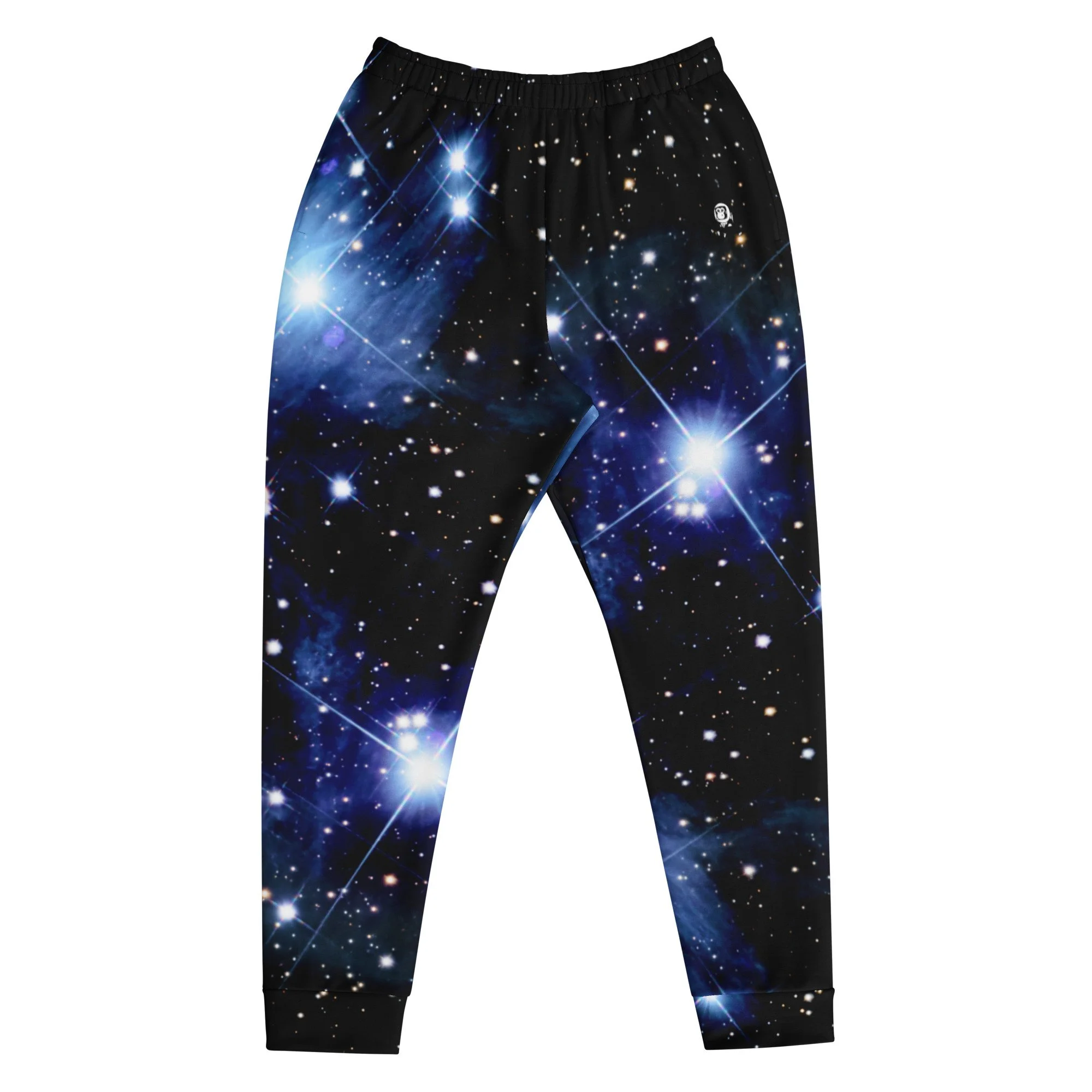 Pleiades star cluster printed on men's recycled joggers — High Space Man