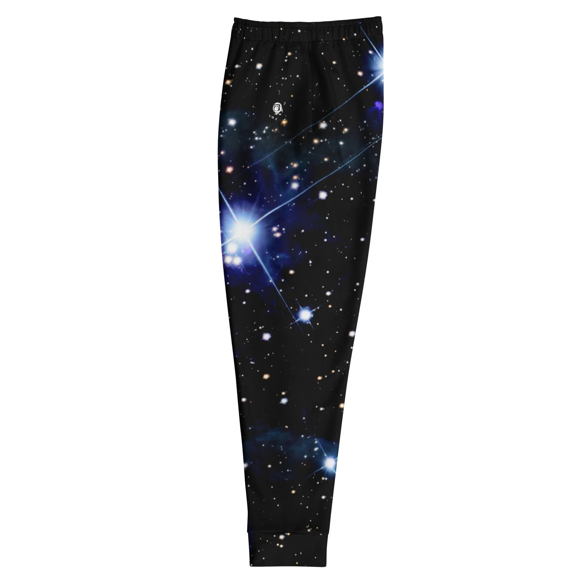Pleiades star cluster printed on men's recycled joggers — High Space Man