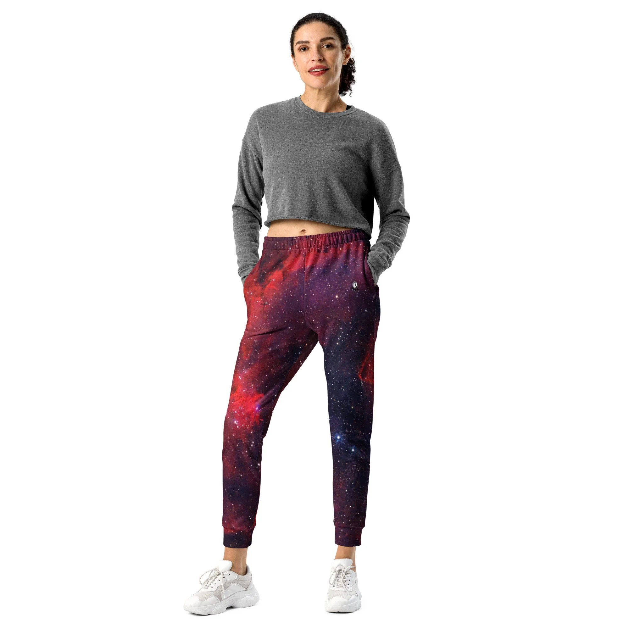 Heart Nebula printed on women's joggers — High Space Man
