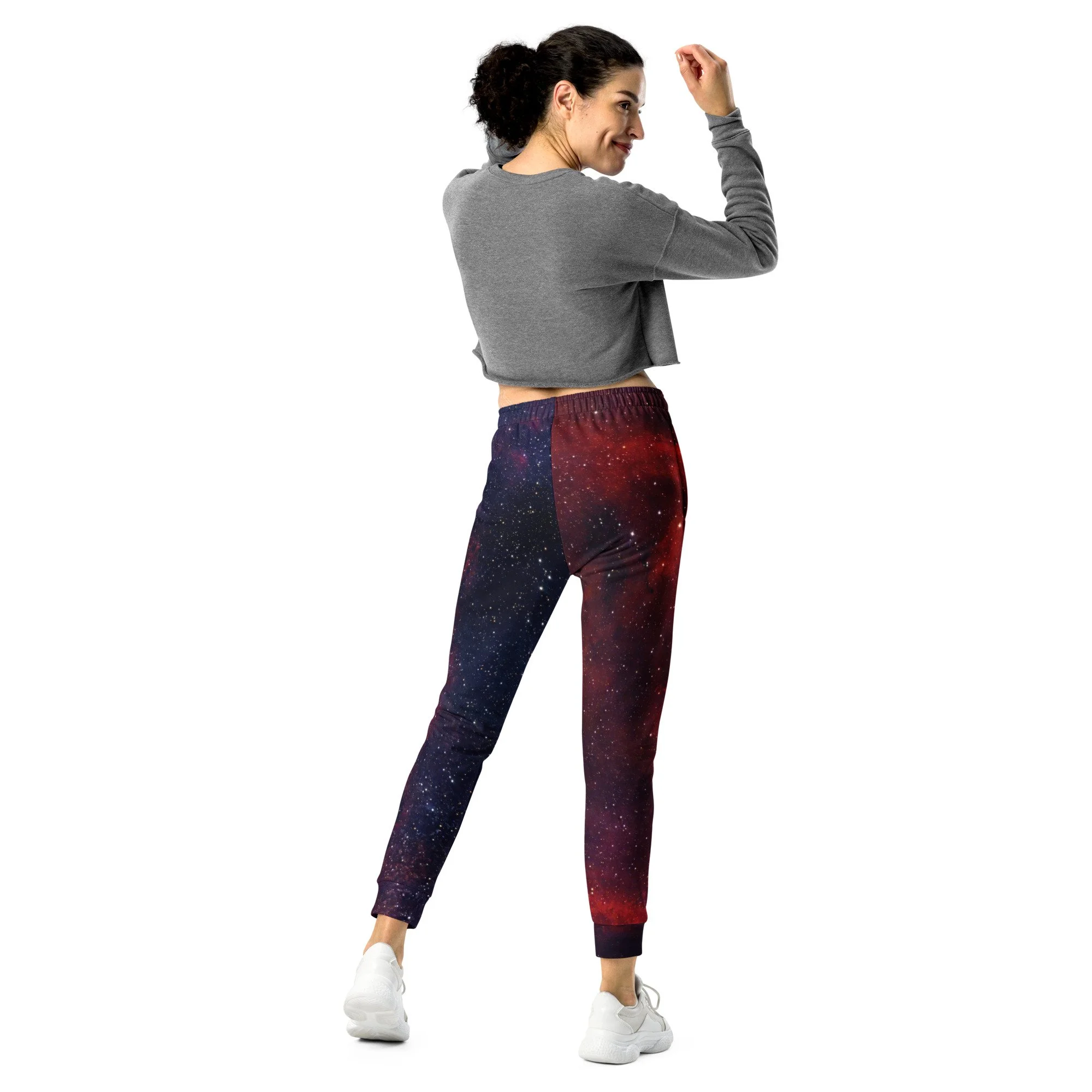 Heart Nebula printed on women's joggers — High Space Man