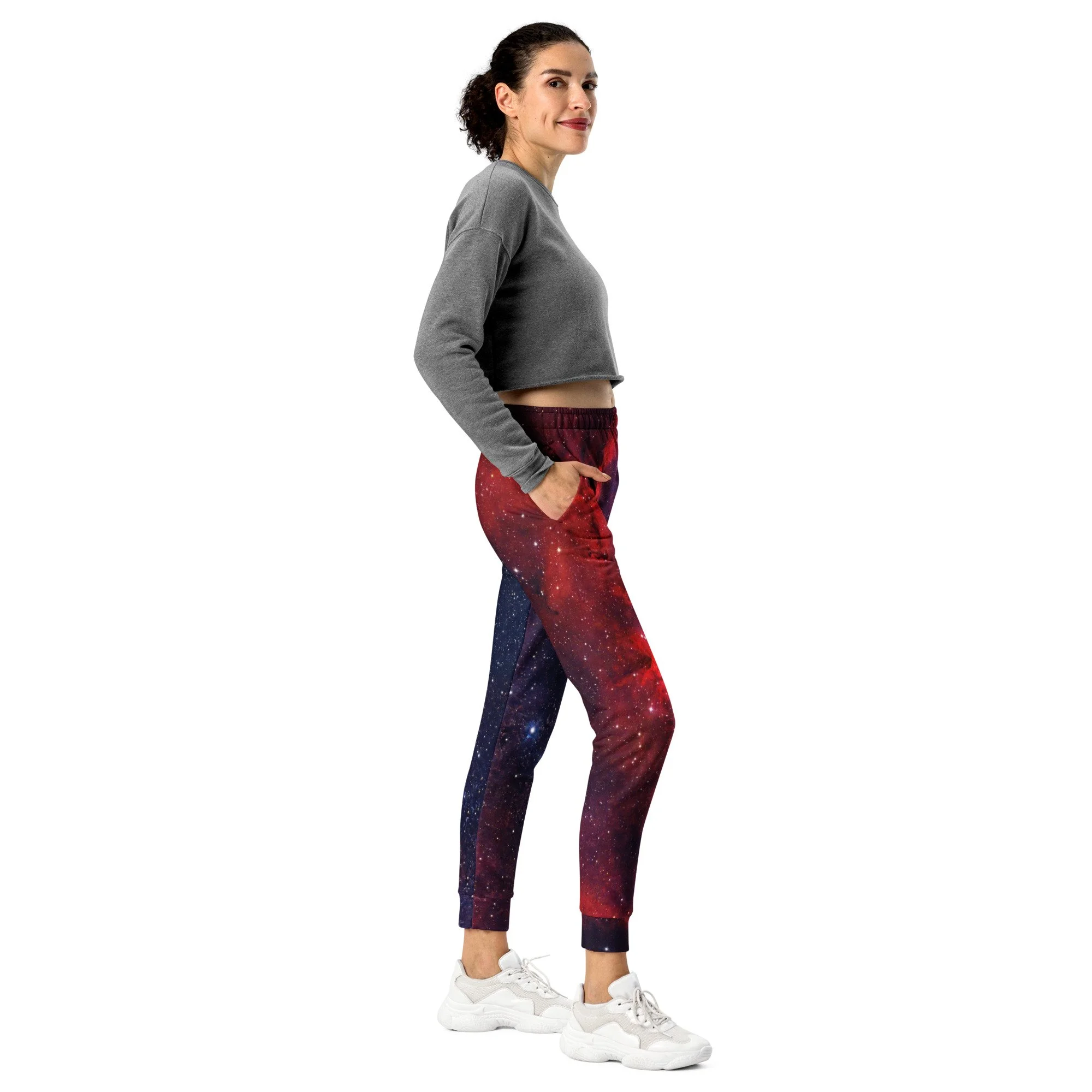 Heart Nebula printed on women's joggers — High Space Man