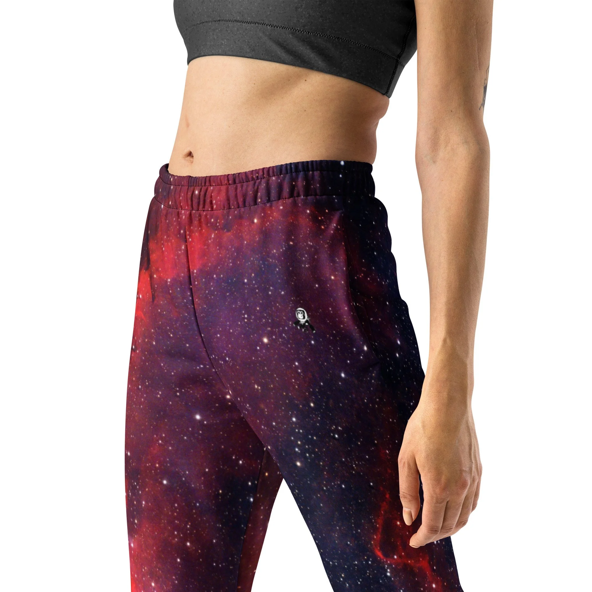 Heart Nebula printed on women's joggers — High Space Man