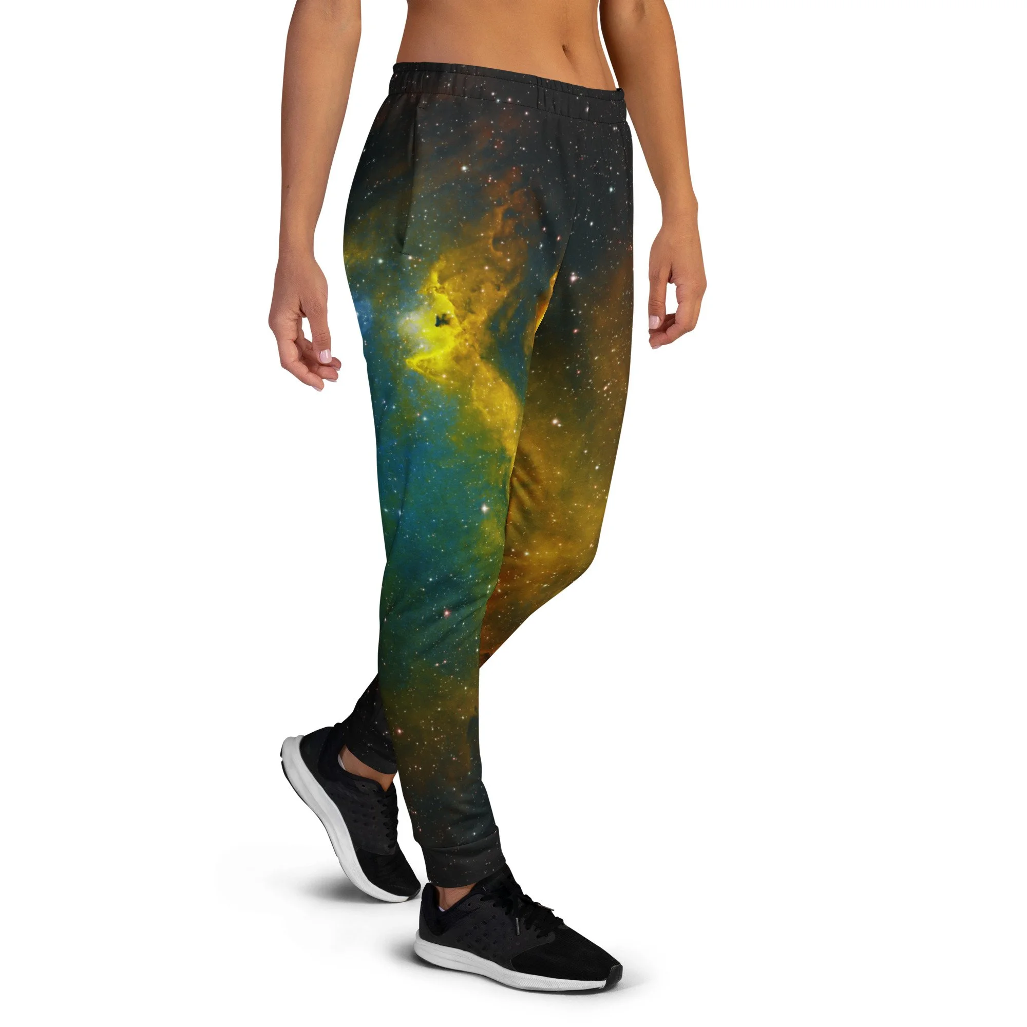 Soul Nebula printed on women's joggers — High Space Man
