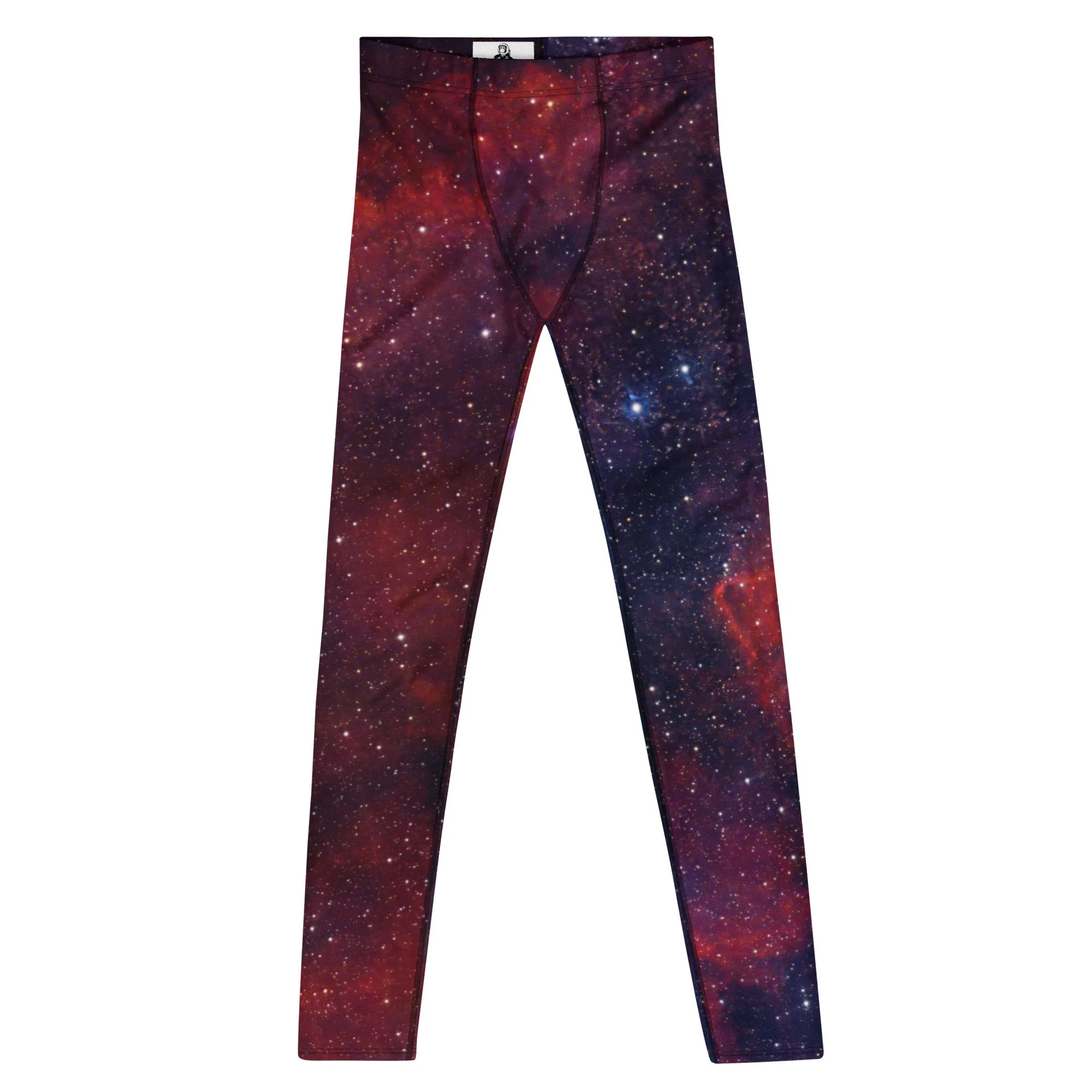 Heart Nebula printed on men's athletic leggings — High Space Man
