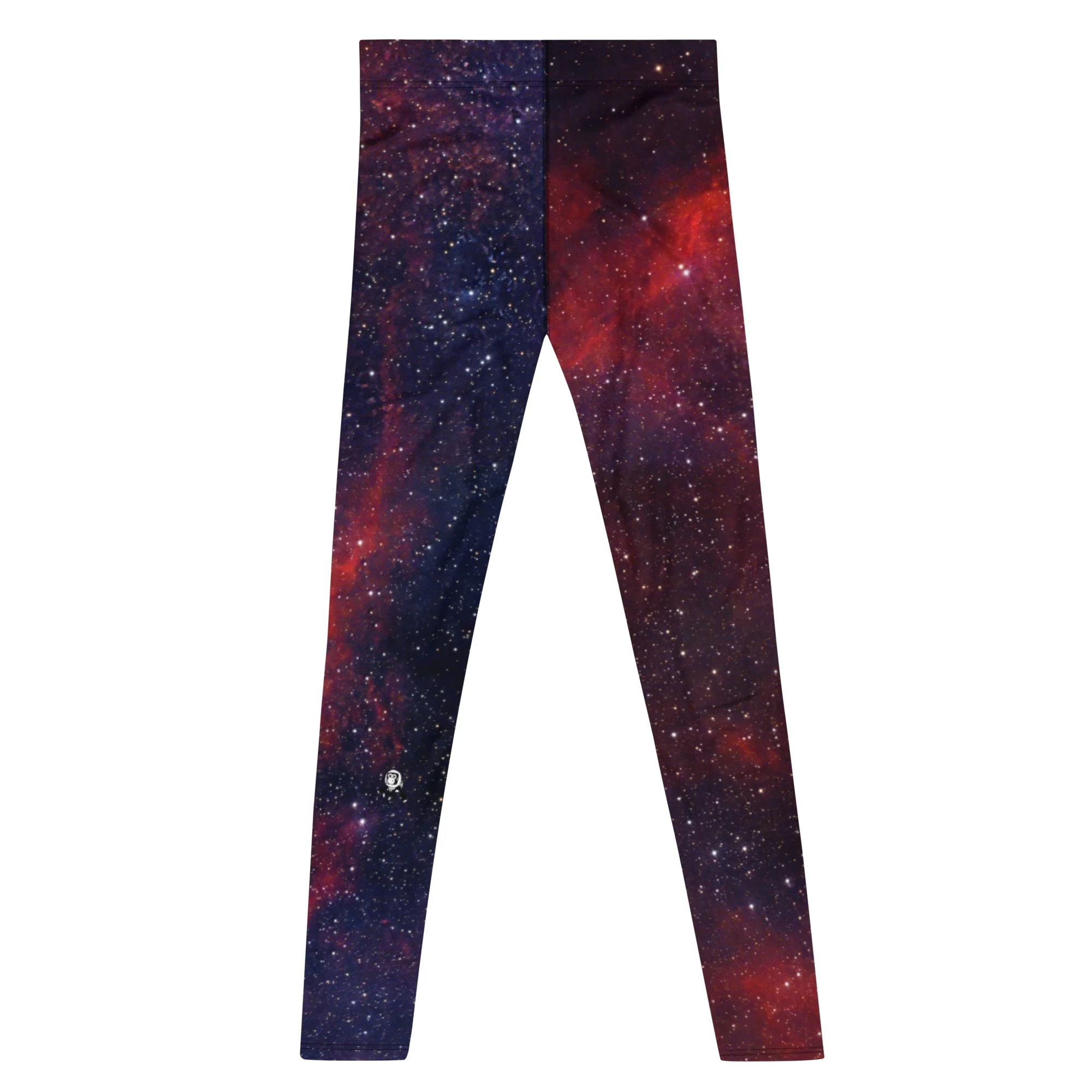 Heart Nebula printed on men's athletic leggings — High Space Man