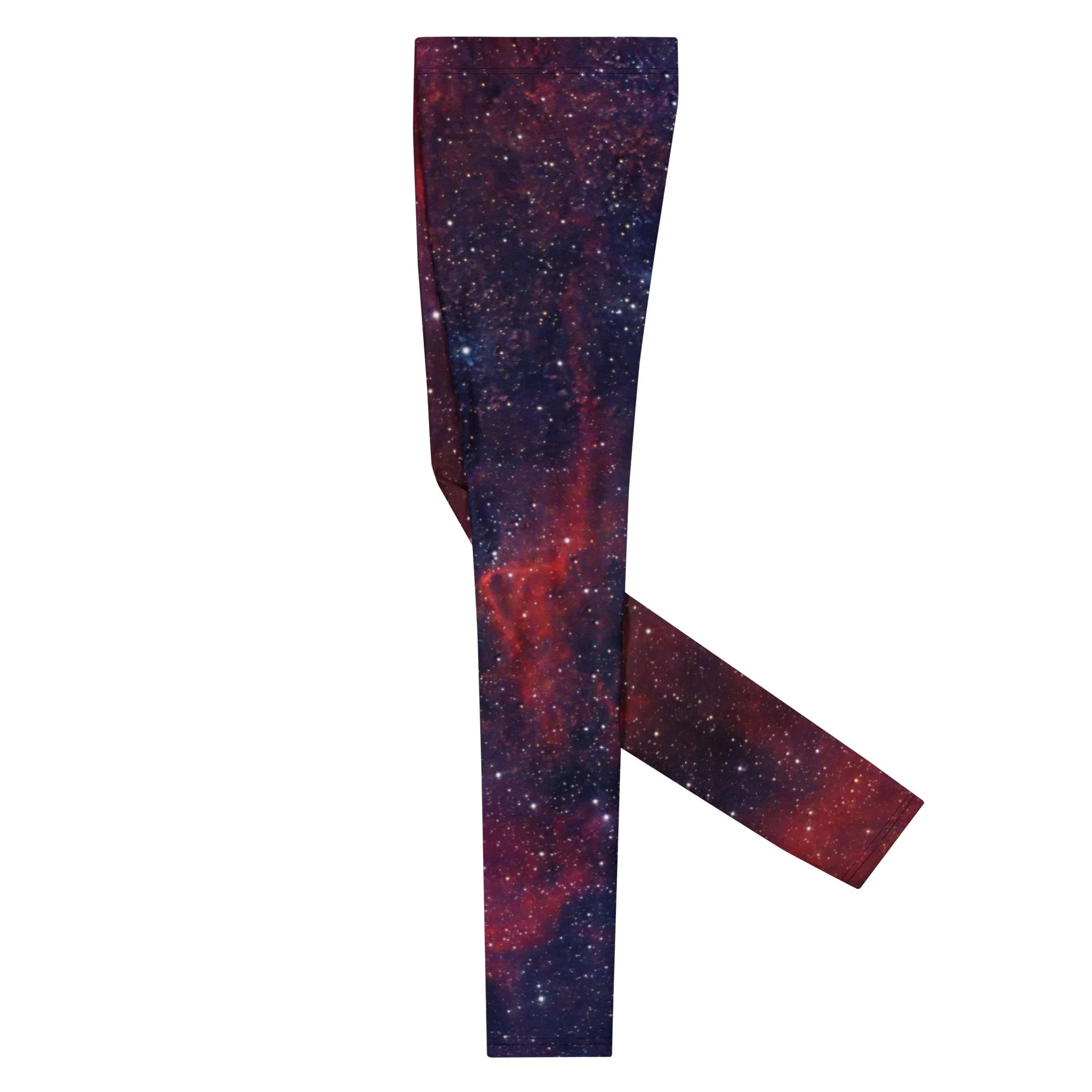 Heart Nebula printed on men's athletic leggings — High Space Man