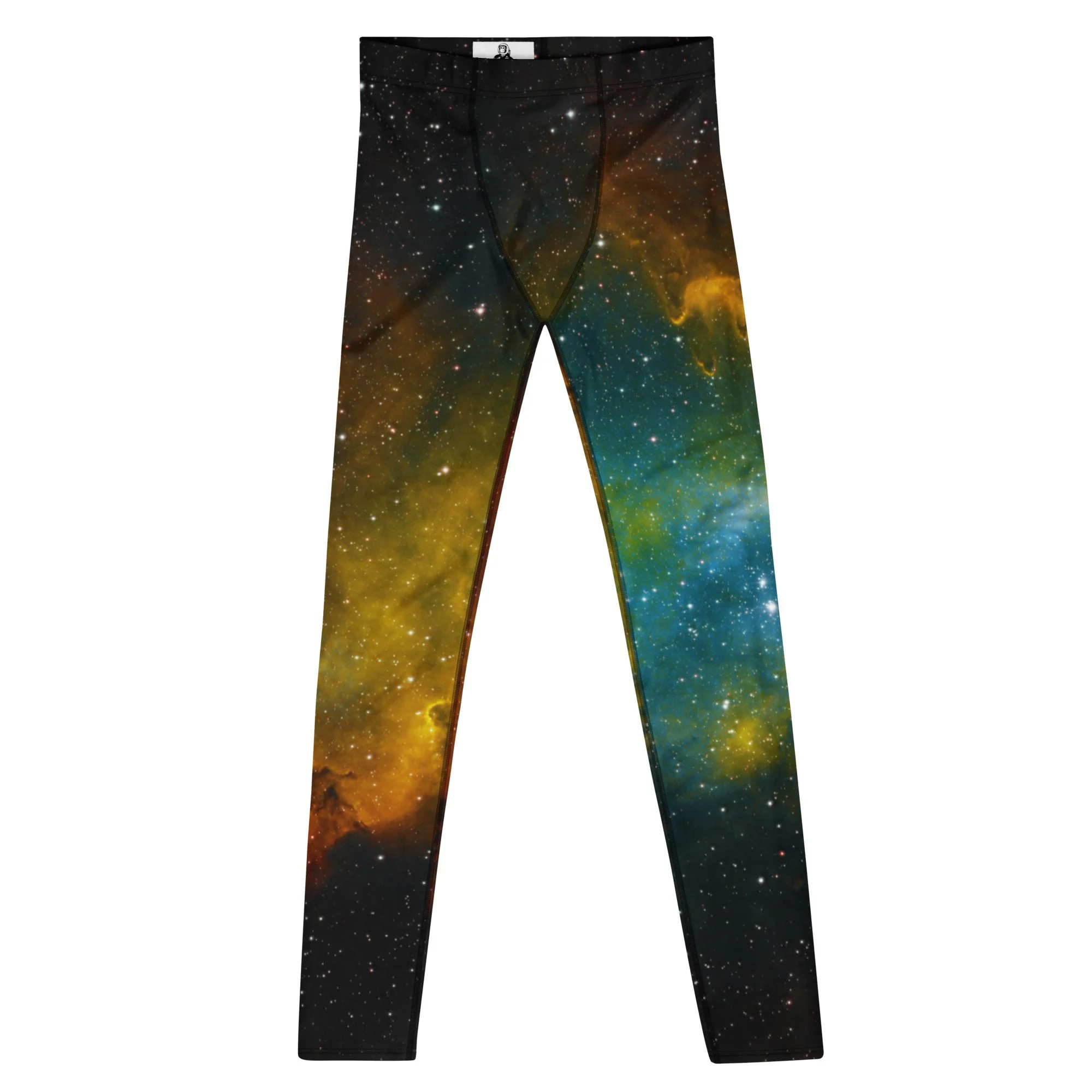 Soul Nebula printed on men's athletic leggings — High Space Man