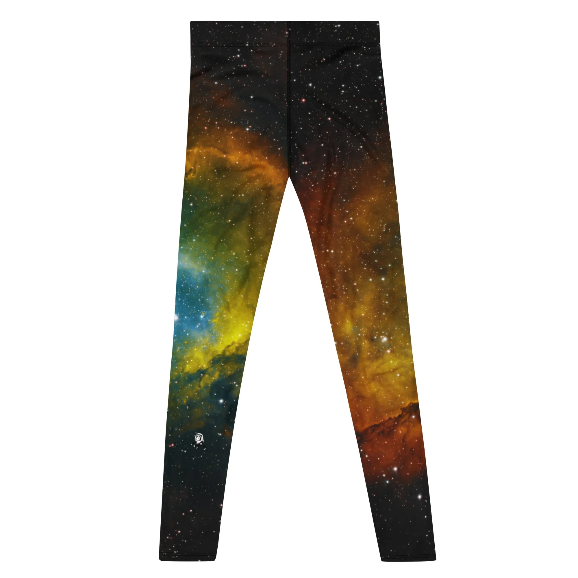 Soul Nebula printed on men's athletic leggings — High Space Man