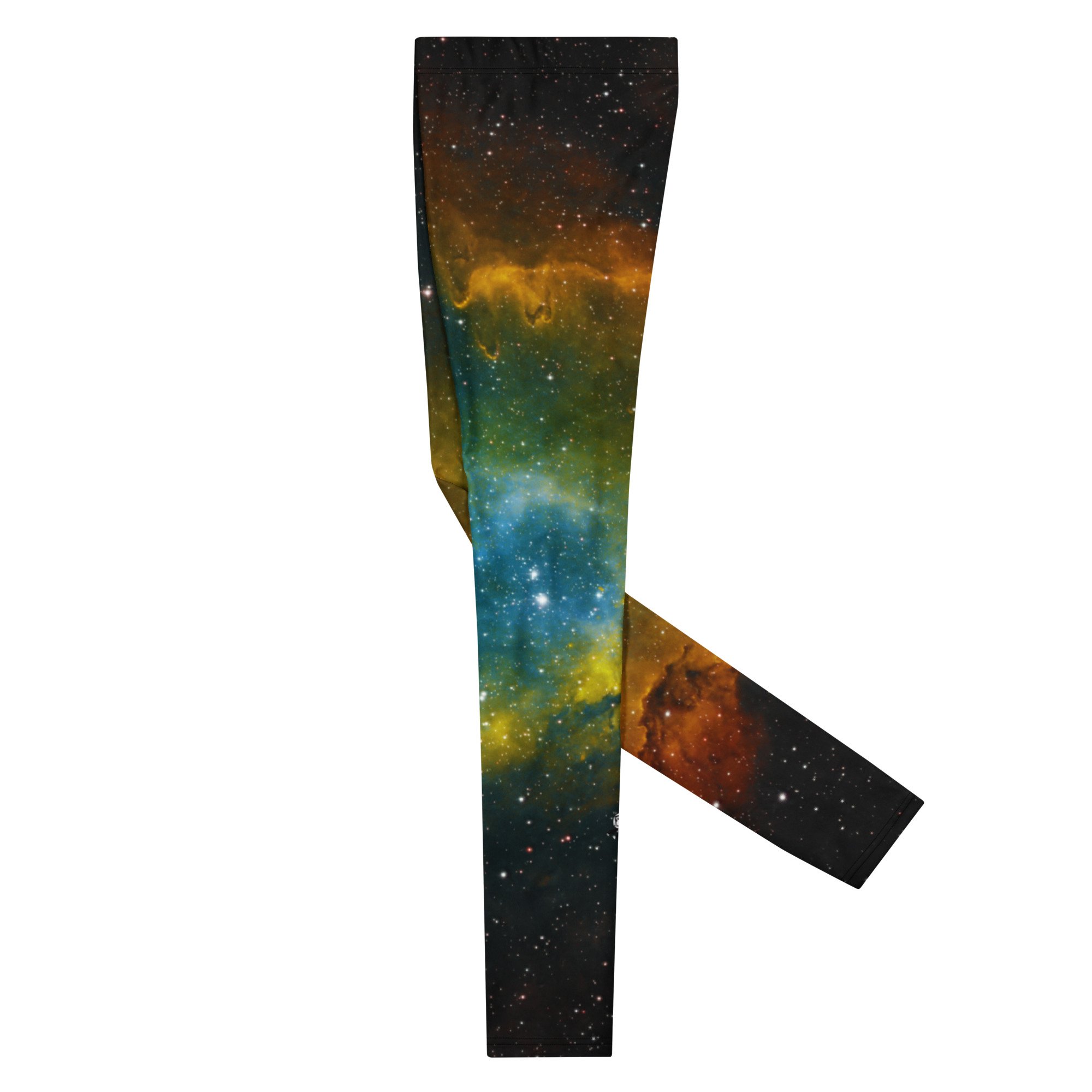 Soul Nebula printed on men's athletic leggings — High Space Man