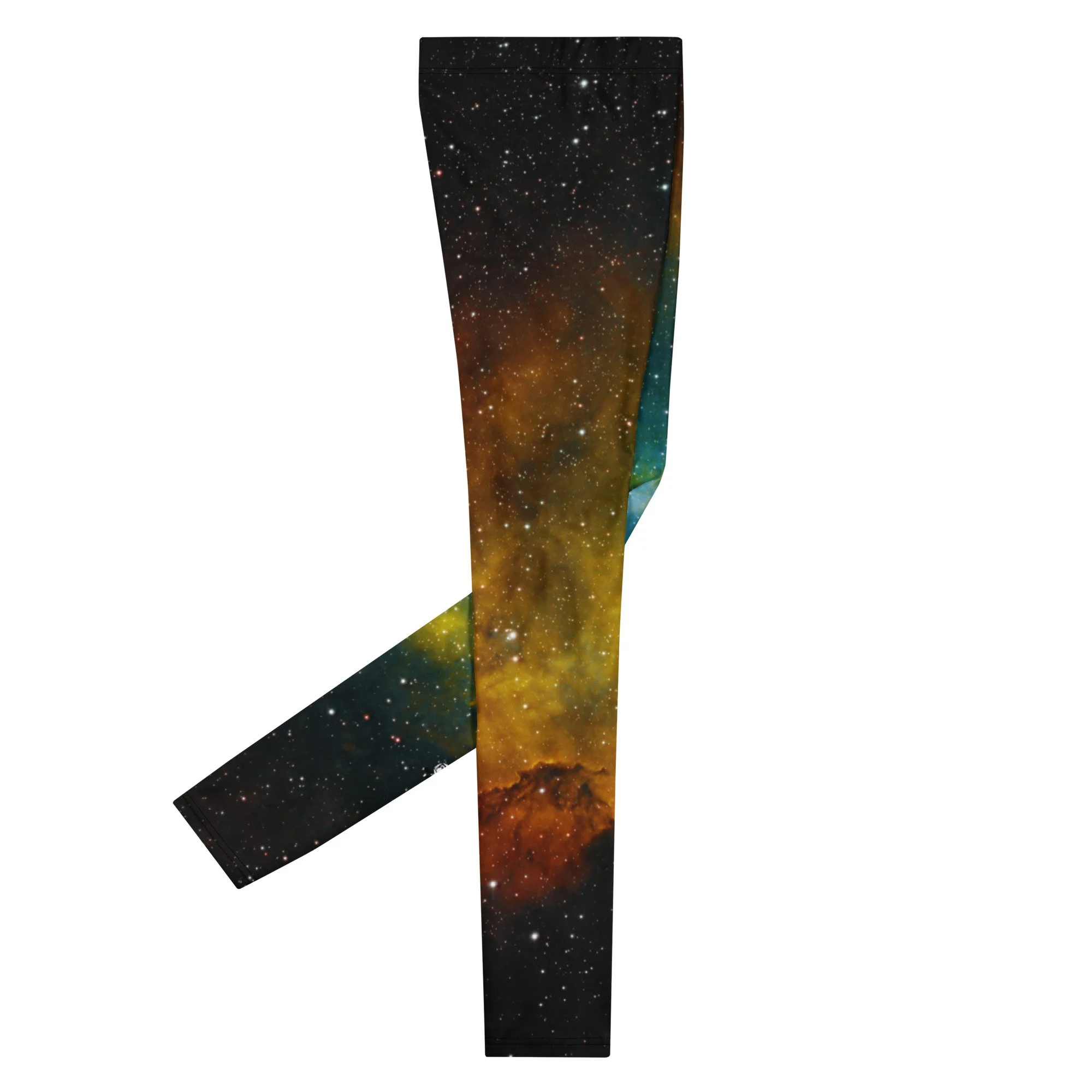 Soul Nebula printed on men's athletic leggings — High Space Man