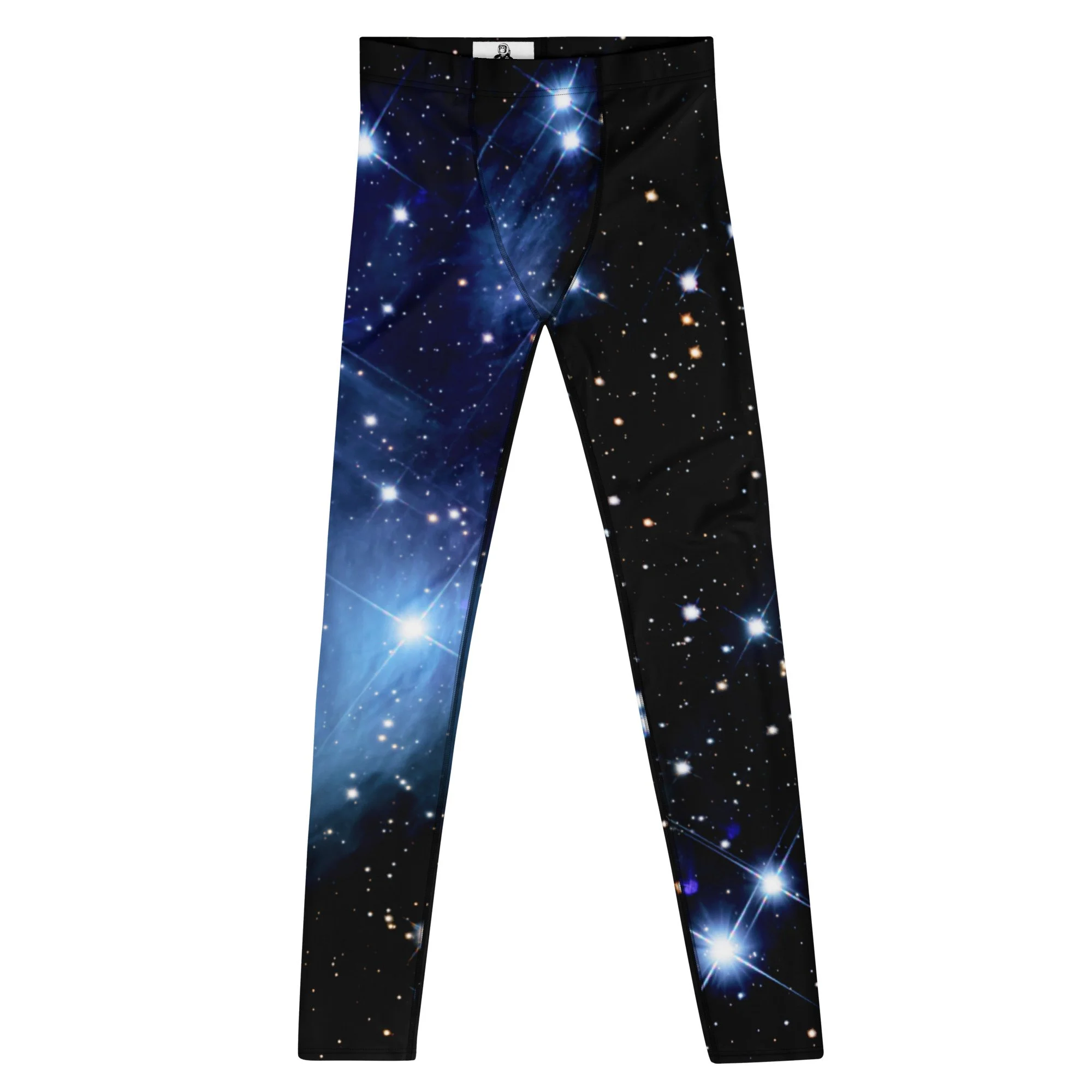 Pleiades star cluster printed on men's athletic leggings — High Space Man