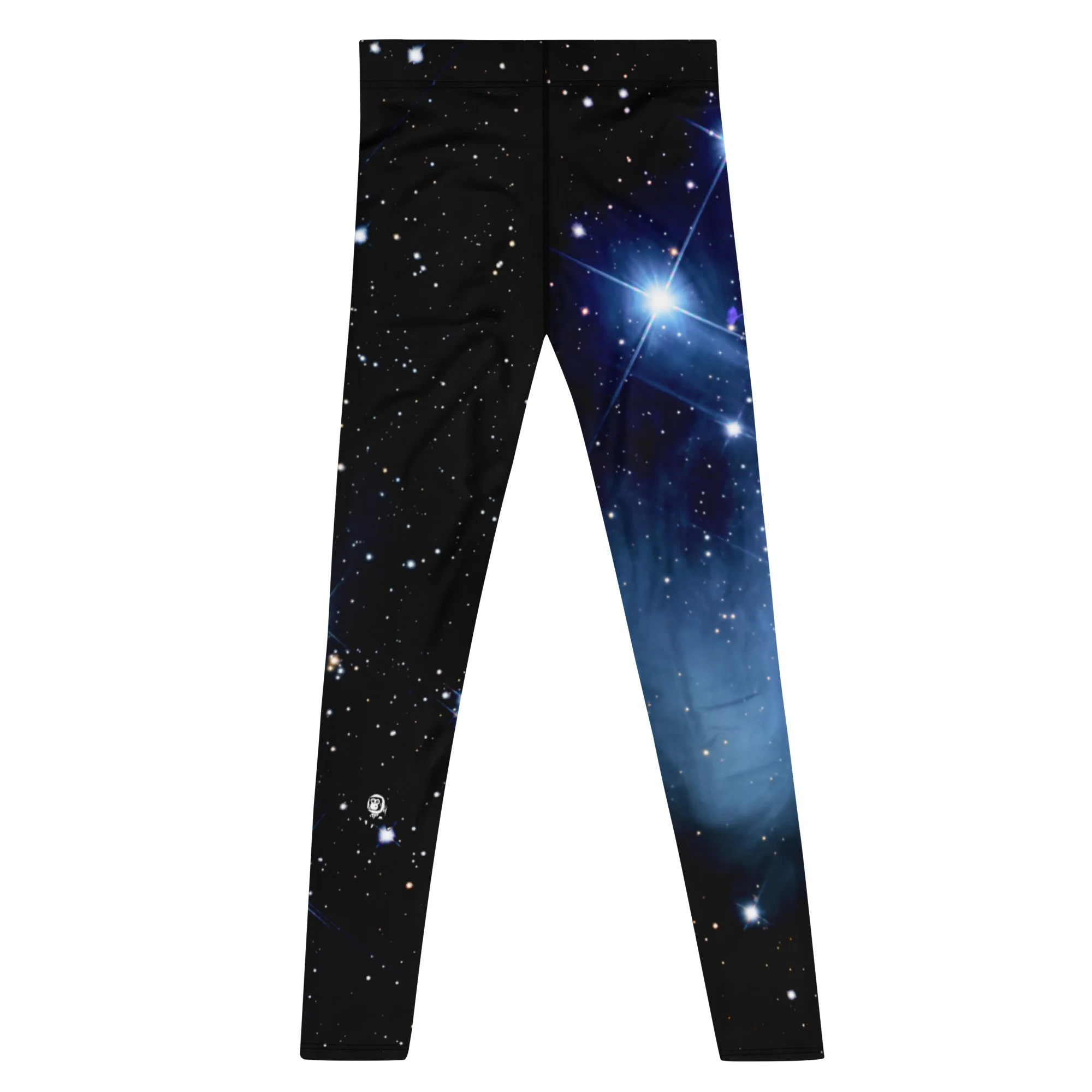 Pleiades star cluster printed on men's athletic leggings — High Space Man