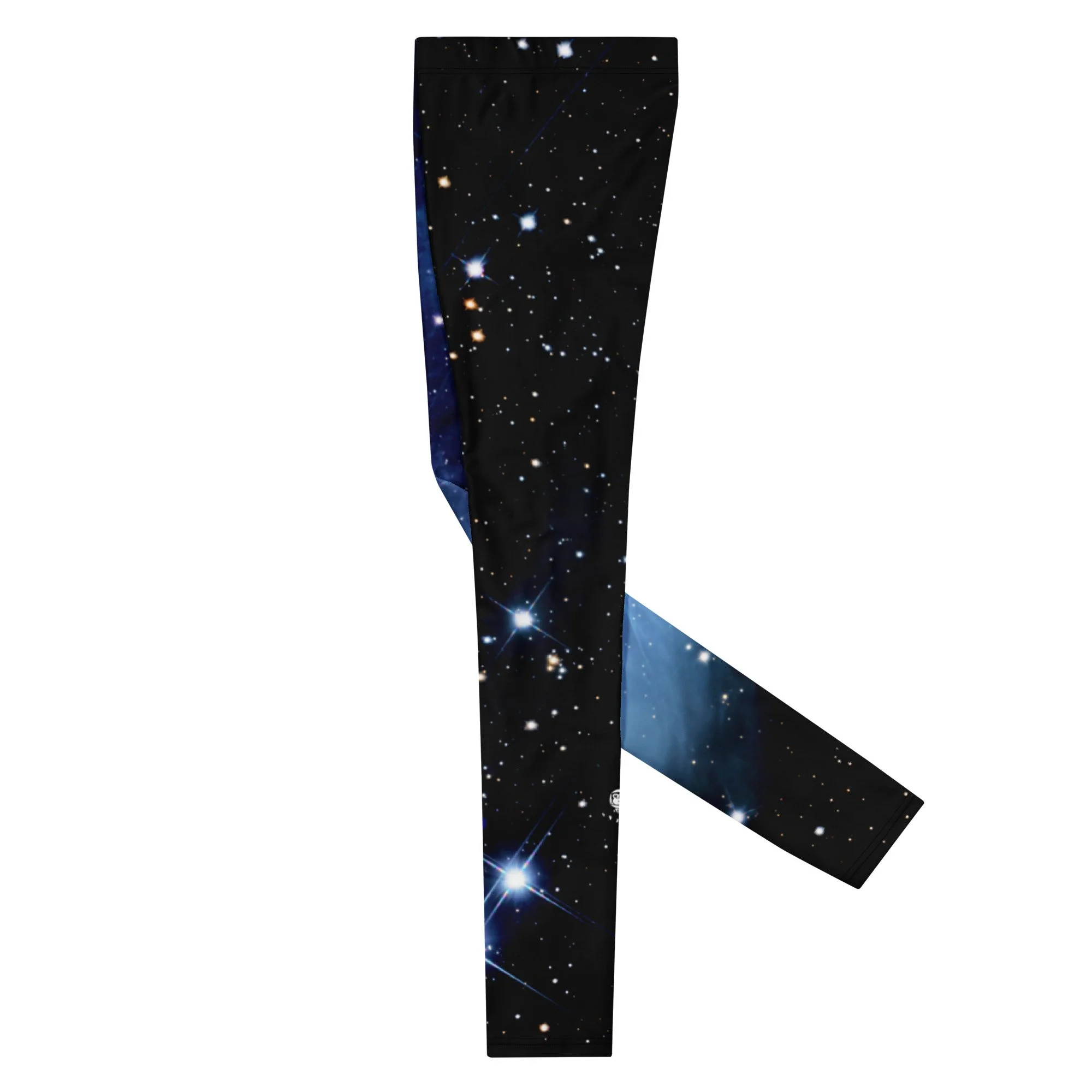 Pleiades star cluster printed on men's athletic leggings — High Space Man