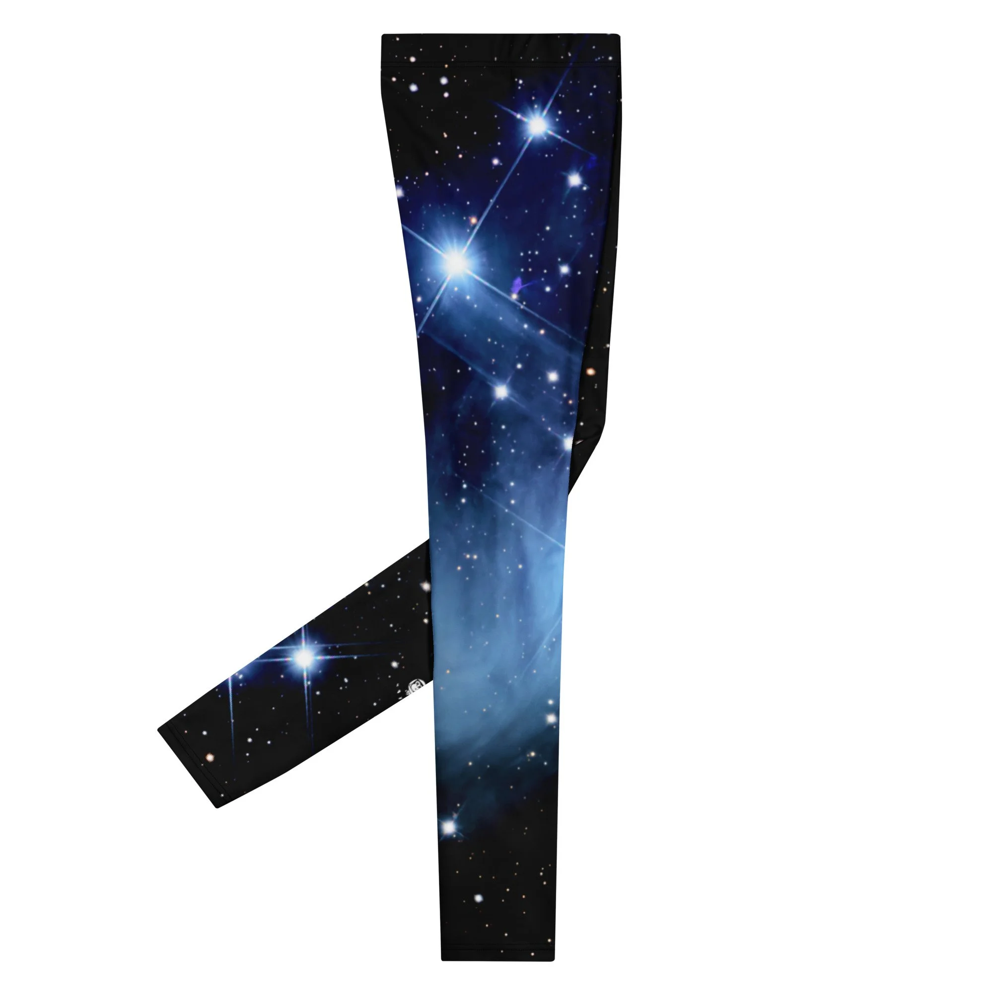 Pleiades star cluster printed on men's athletic leggings — High Space Man