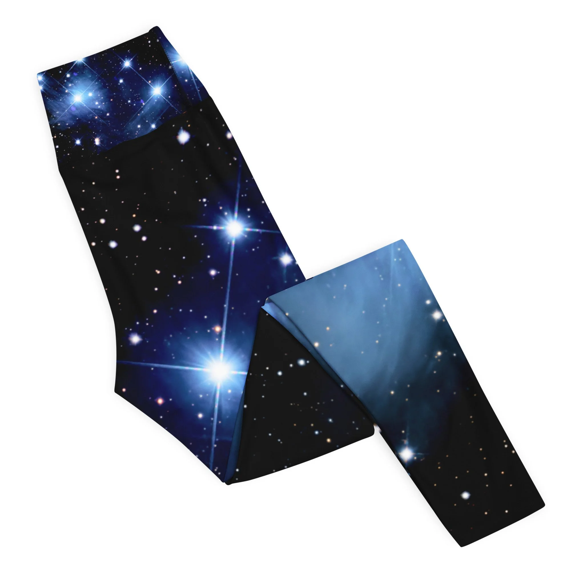 Pleiades star cluster printed on women's yoga leggings — High Space Man