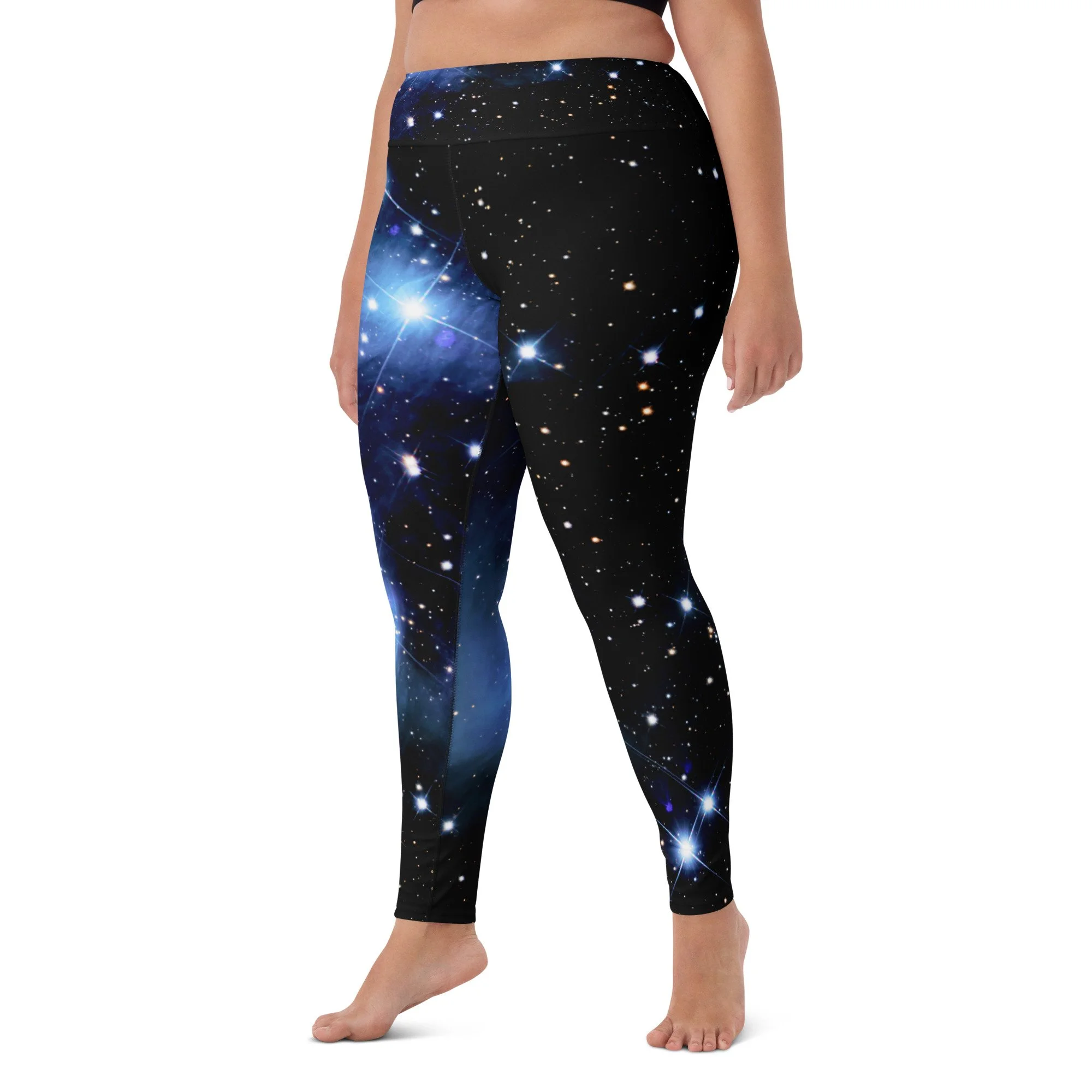 Pleiades star cluster printed on women's yoga leggings — High Space Man