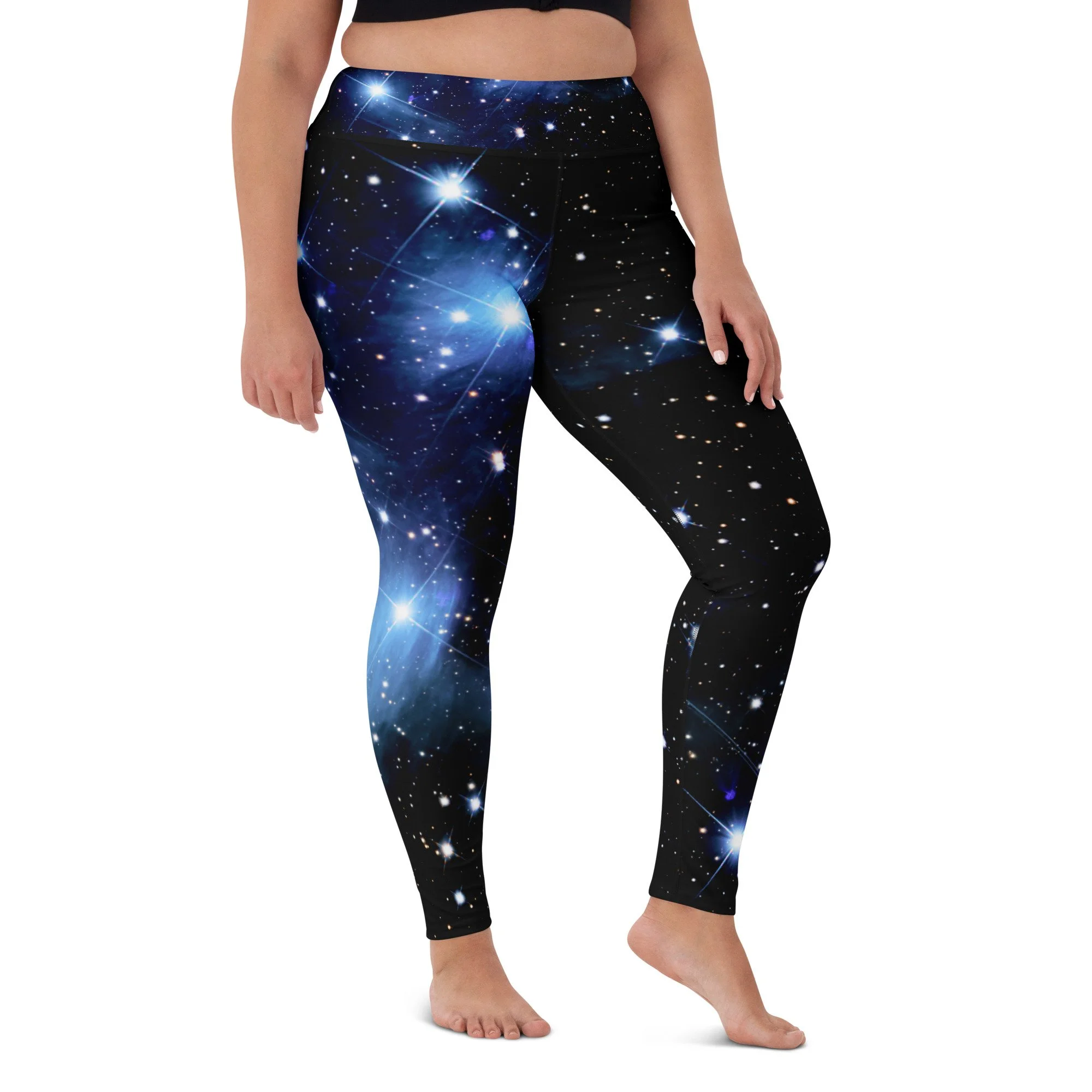 Pleiades star cluster printed on women's yoga leggings — High Space Man