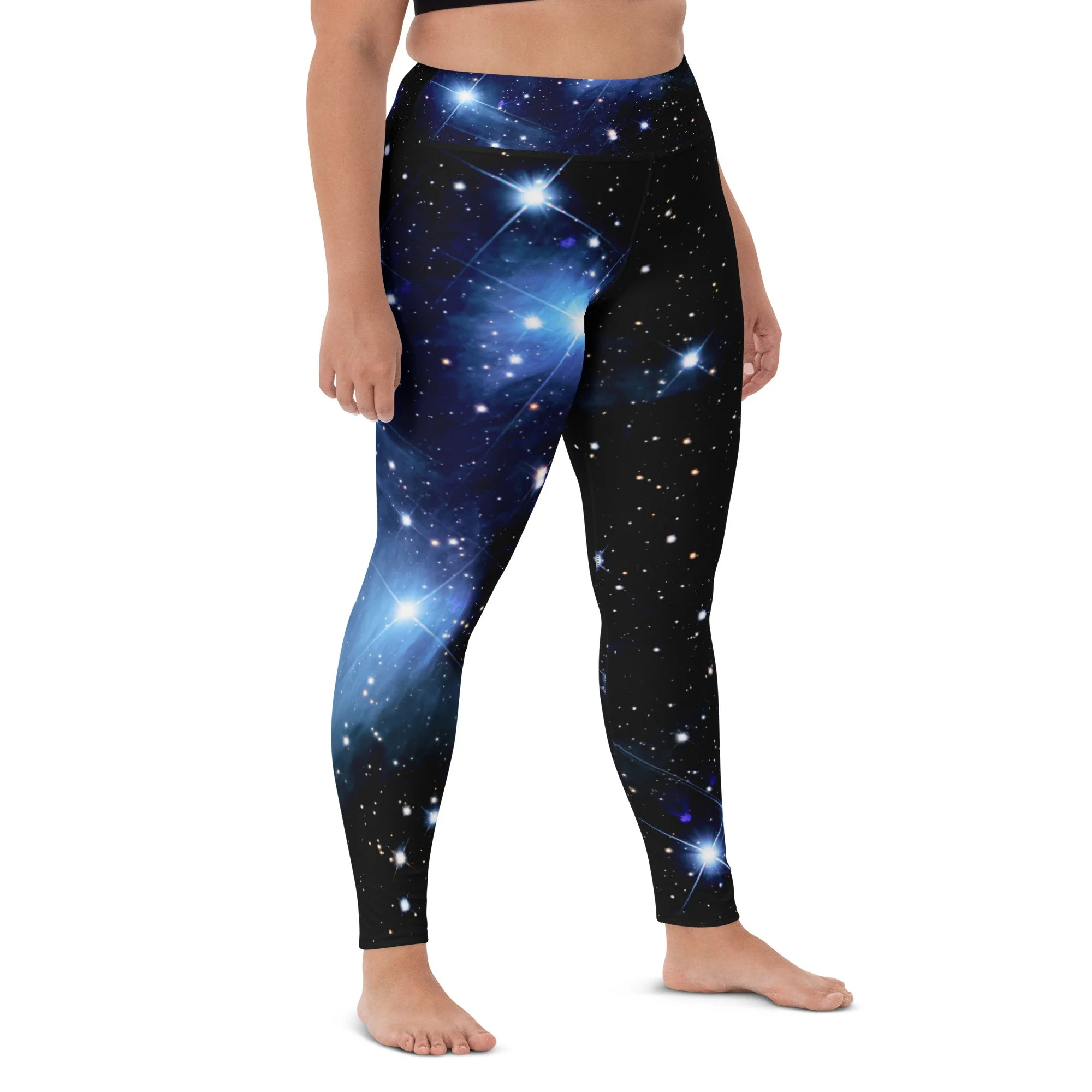 Pleiades star cluster printed on women's yoga leggings — High Space Man