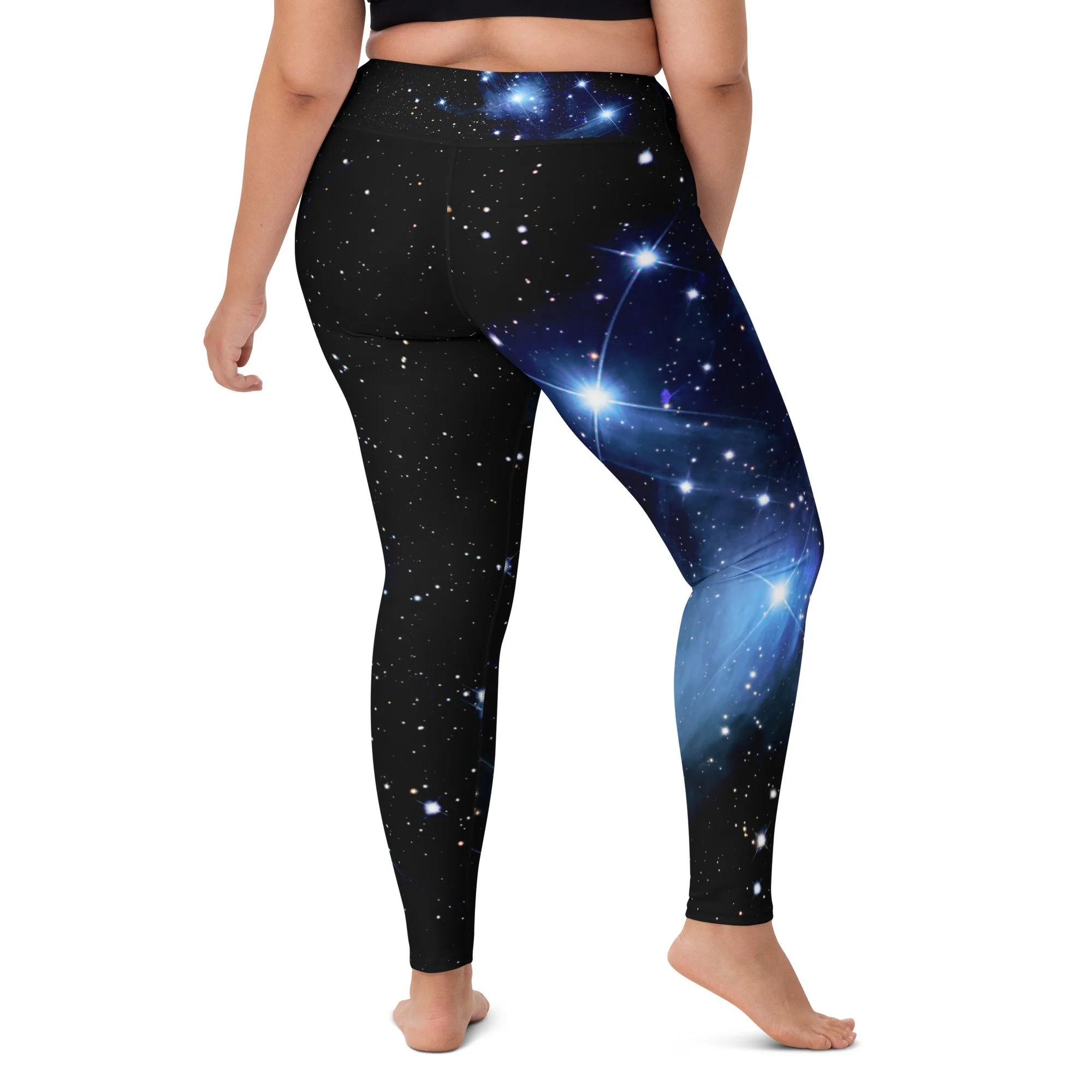 Pleiades star cluster printed on women's yoga leggings — High Space Man