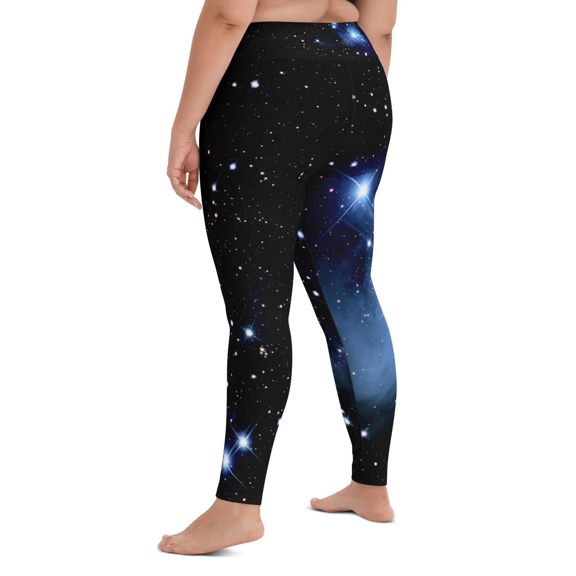 Pleiades star cluster printed on women's yoga leggings — High Space Man