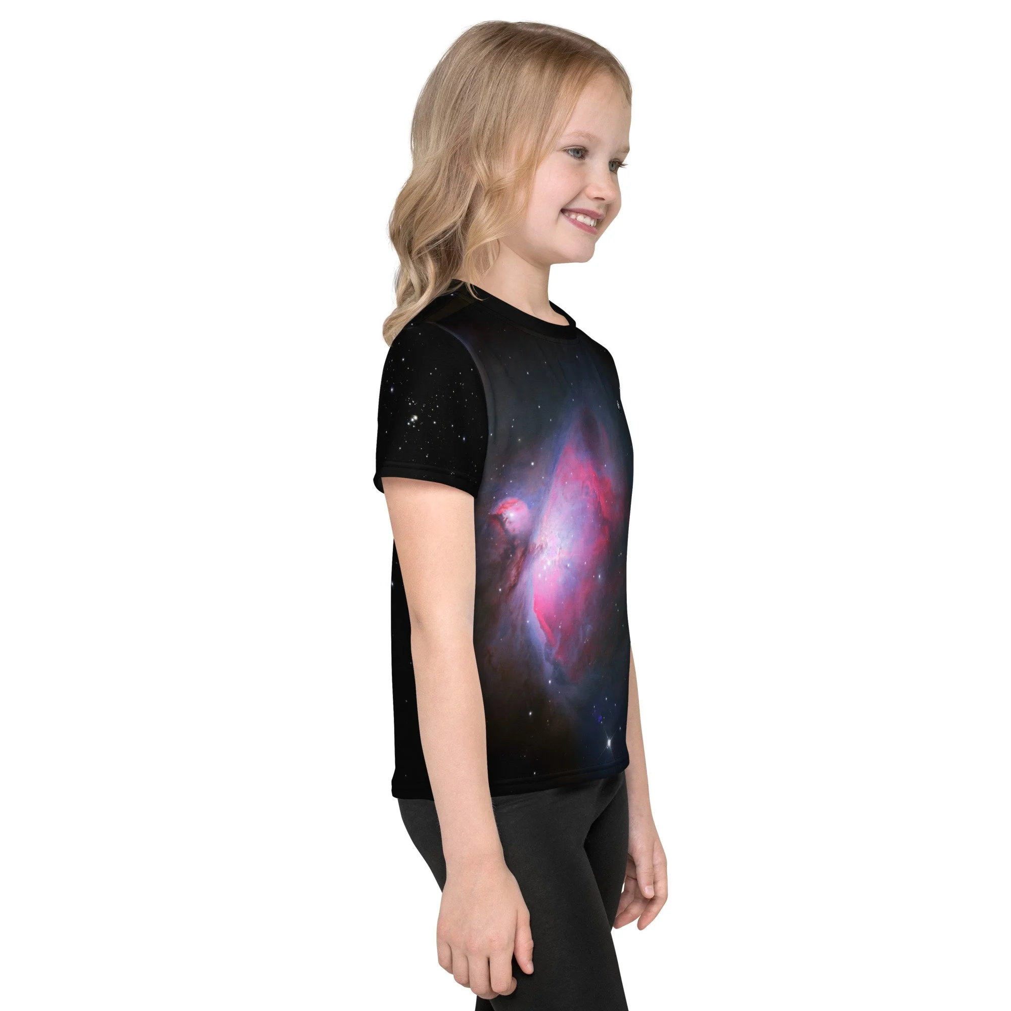 Orion Nebula printed on kids all-over-print t-shirt — High Space Man